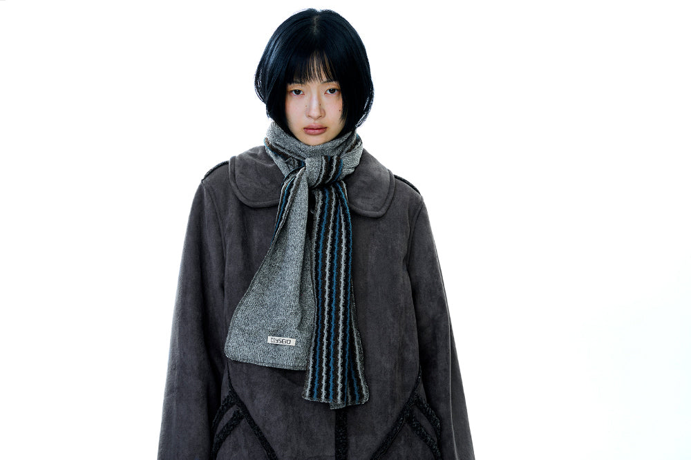 Coyseio - Round Collar Suede Jacket (Charcoal) product image 3 | TRAB K-Fashion Australia