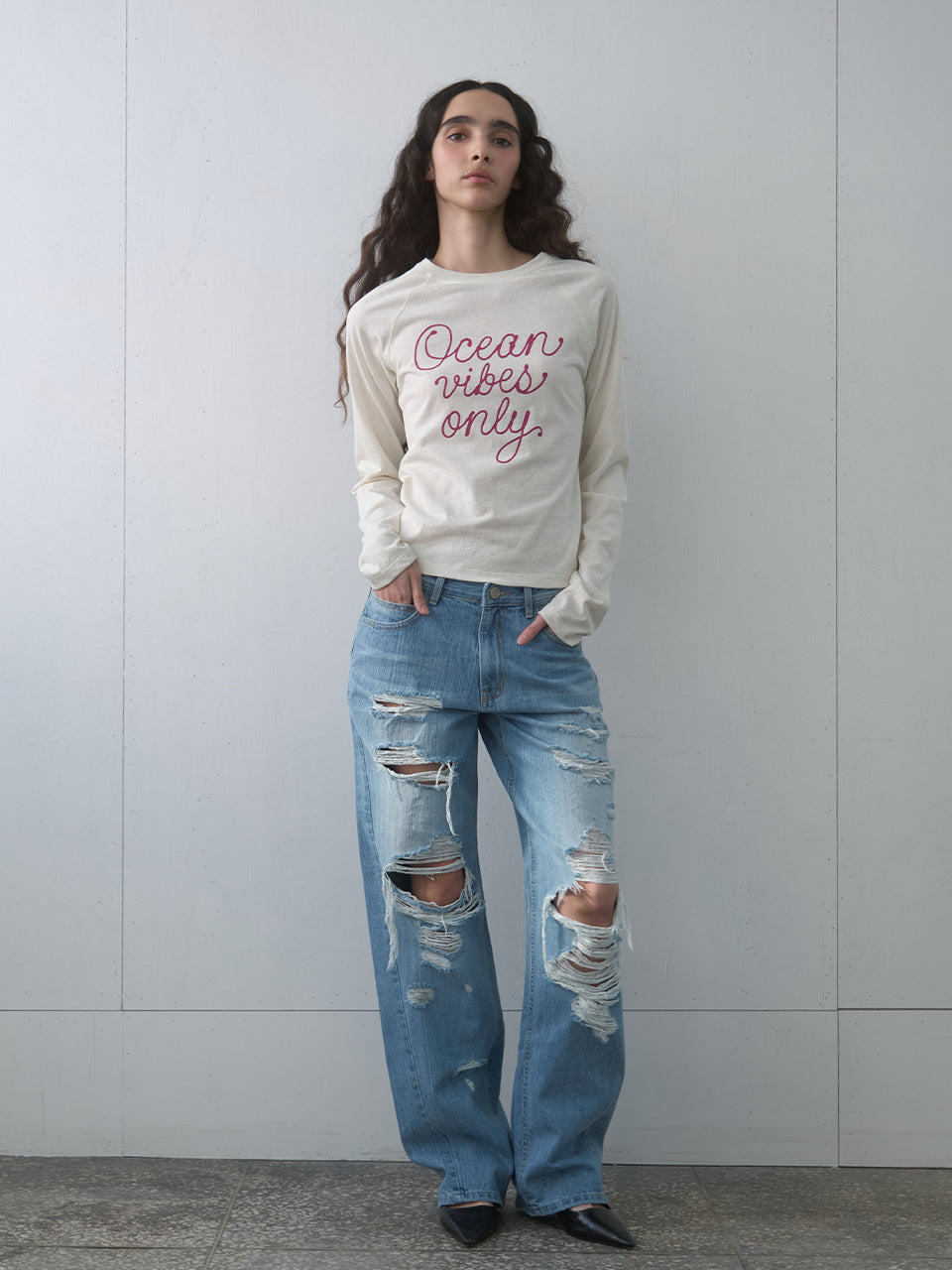 Kijun - Ocean Vibes Tee (Ivory) product image 7 | TRAB K-Fashion Australia