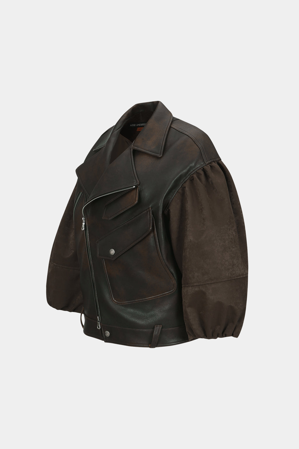 Andersson Bell - Maeve Puff Sleeves Leather Jacket (Brown) product image 9 | TRAB K-Fashion Australia