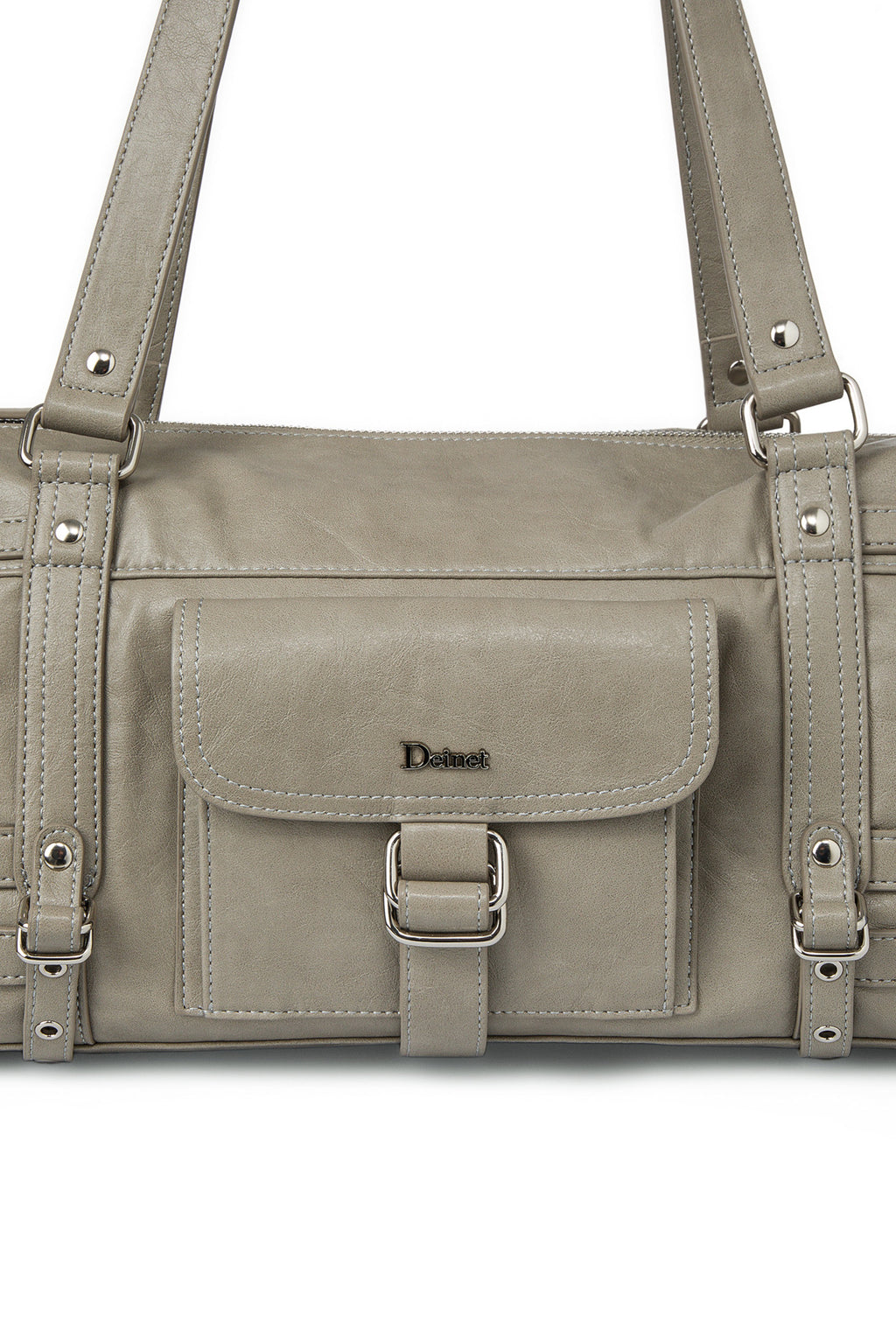 Deinet - Belted Pocket Shoulder Bag (Grey) product image 5 | TRAB K-Fashion Australia