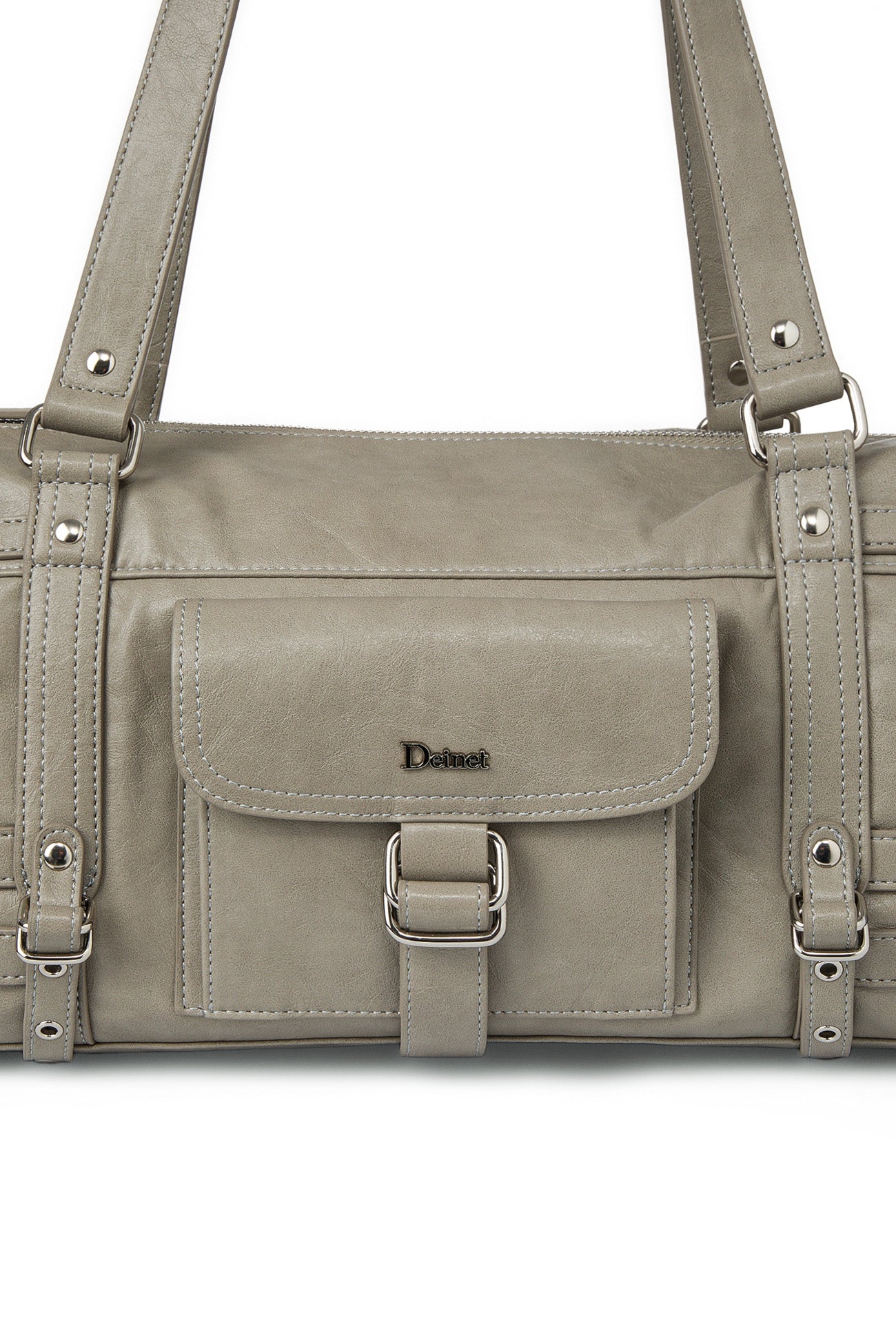 Deinet - Belted Pocket Shoulder Bag (Grey) product image 5 | TRAB K-Fashion Australia