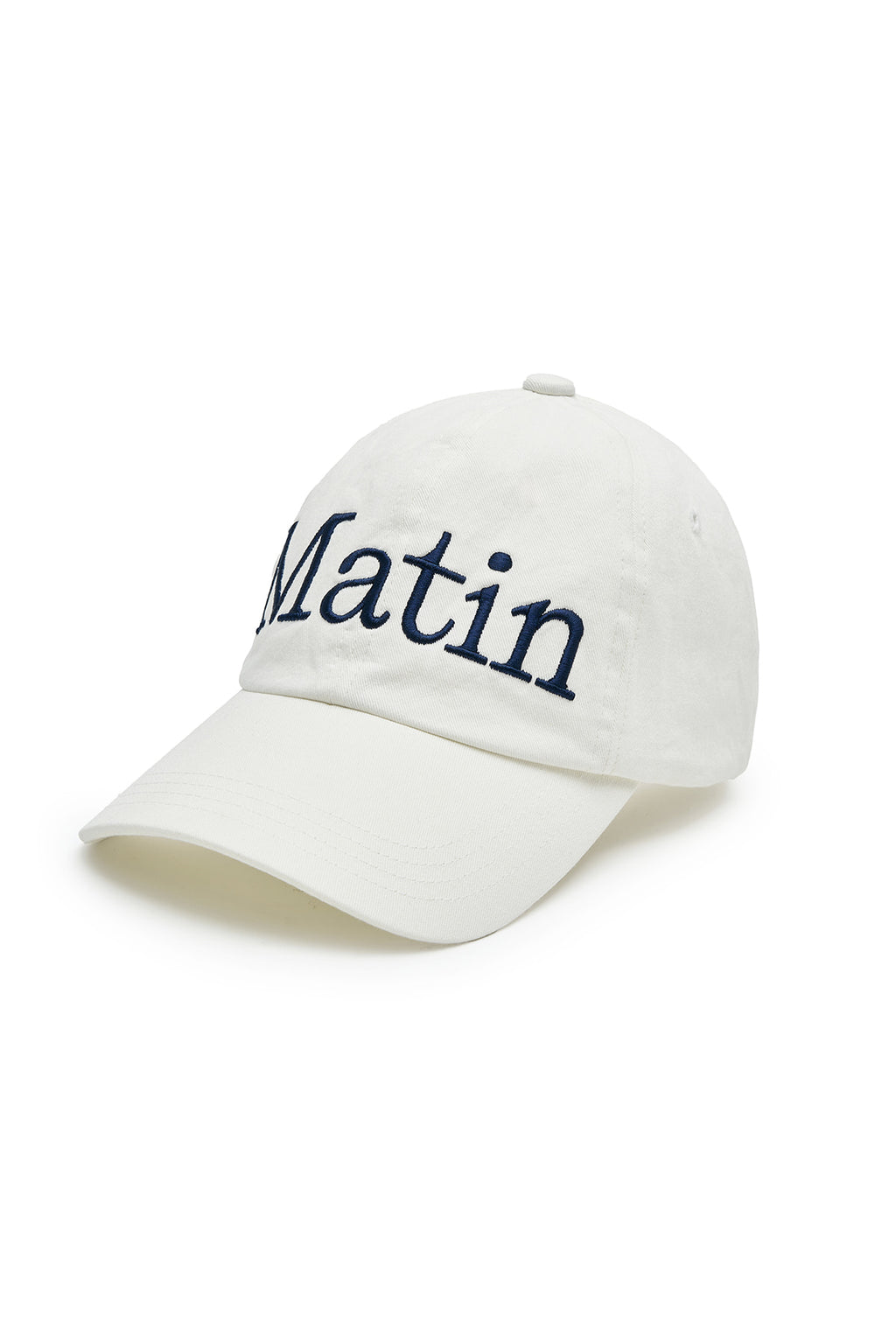 Matin Kim - Matin Logo Stitch Ball Cap (White) product image 2 | TRAB K-Fashion Australia