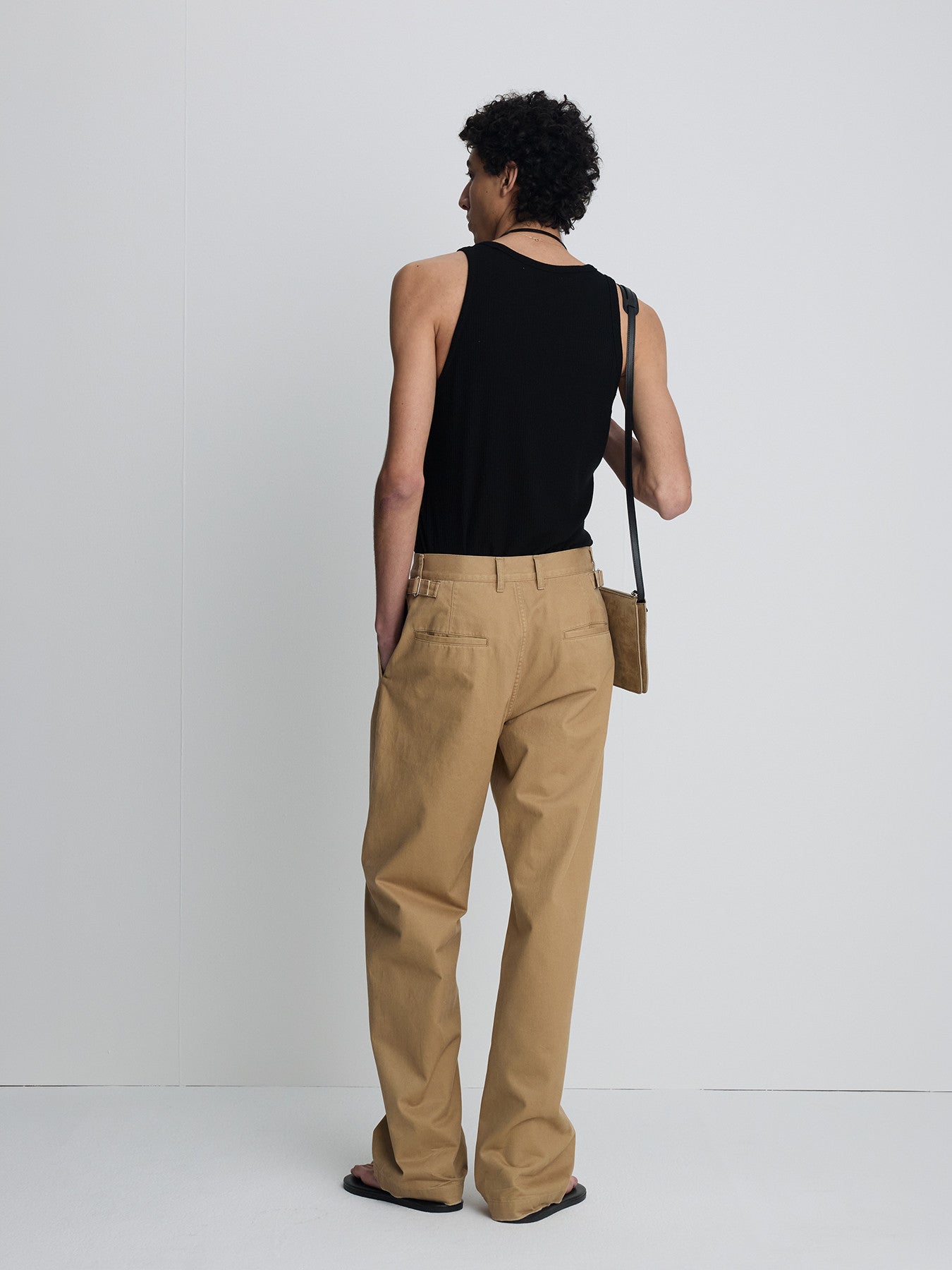 Tonywack - Silk Lyocell Rib Tank Top Japanese Fabric (Black) product image 5 | TRAB K-Fashion Australia