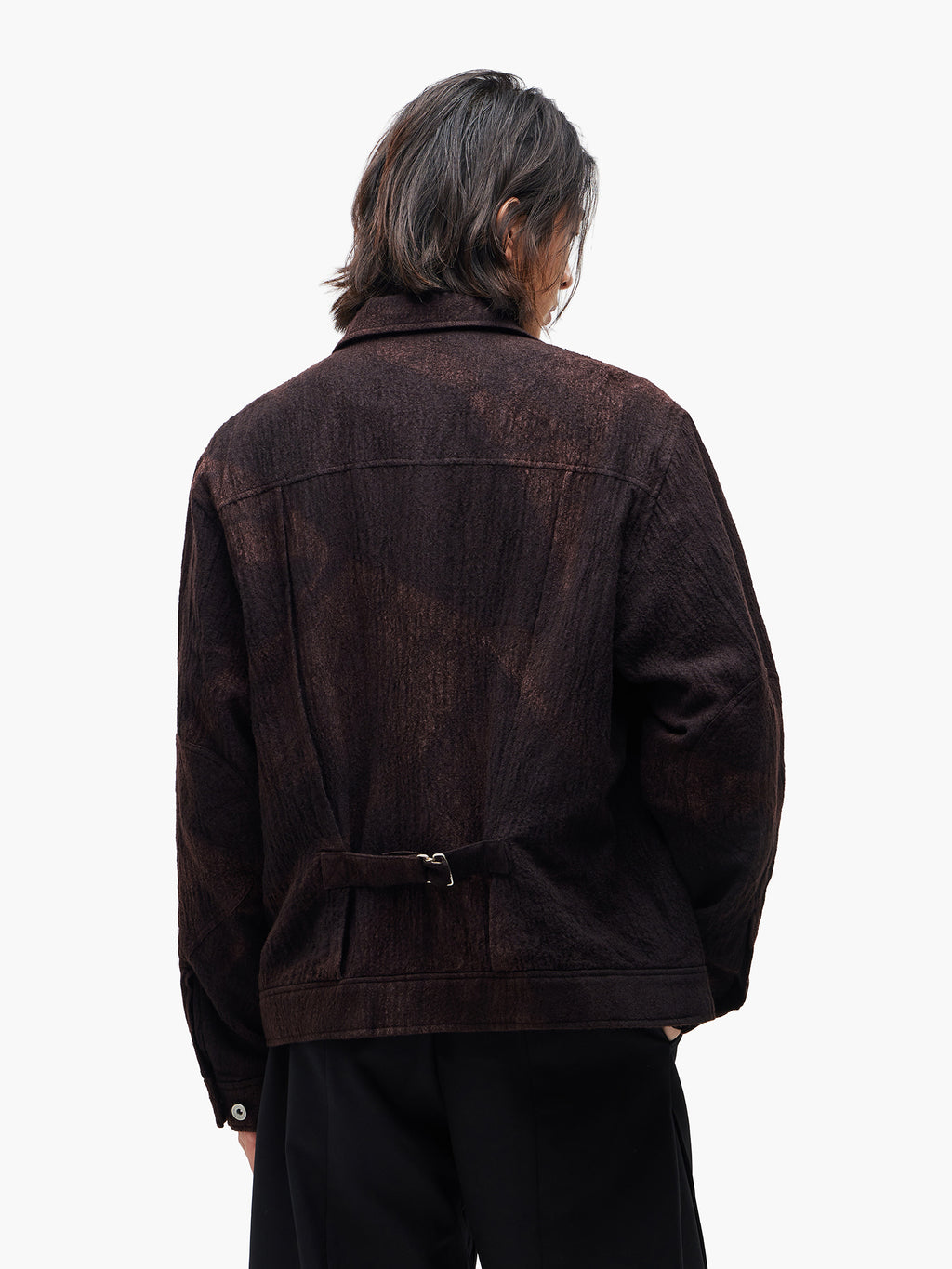 Jiyong Kim - Sun-Bleached Wool Trucker Jacket (Black) product image 5 | TRAB K-Fashion Australia