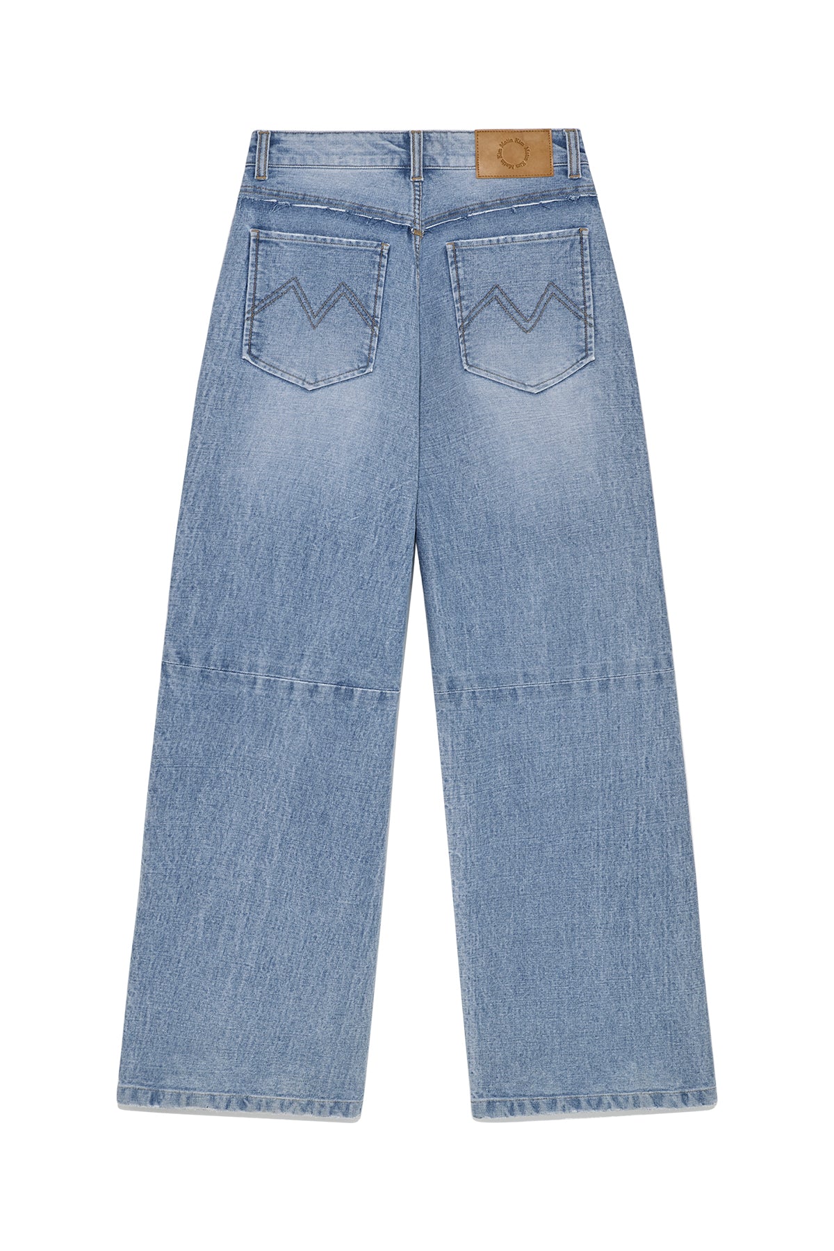 Matin Kim - Unbalance Cut Point Denim Pants (Blue) product image 2 | TRAB K-Fashion Australia