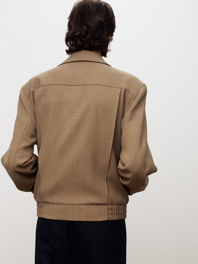 Tonywack - Melange Wool Oversized Blouson (Melange Camel) product image 8 | TRAB K-Fashion Australia