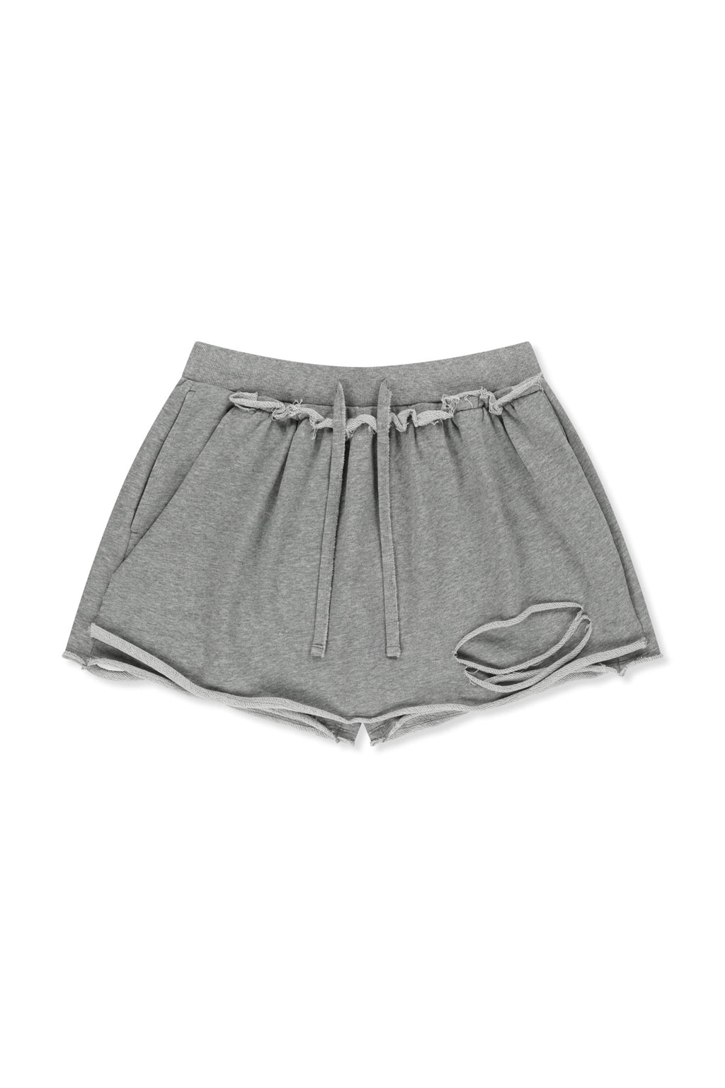 Matin Kim - Distressed Terry Skort Shorts (Grey) product image 1 | TRAB K-Fashion Australia
