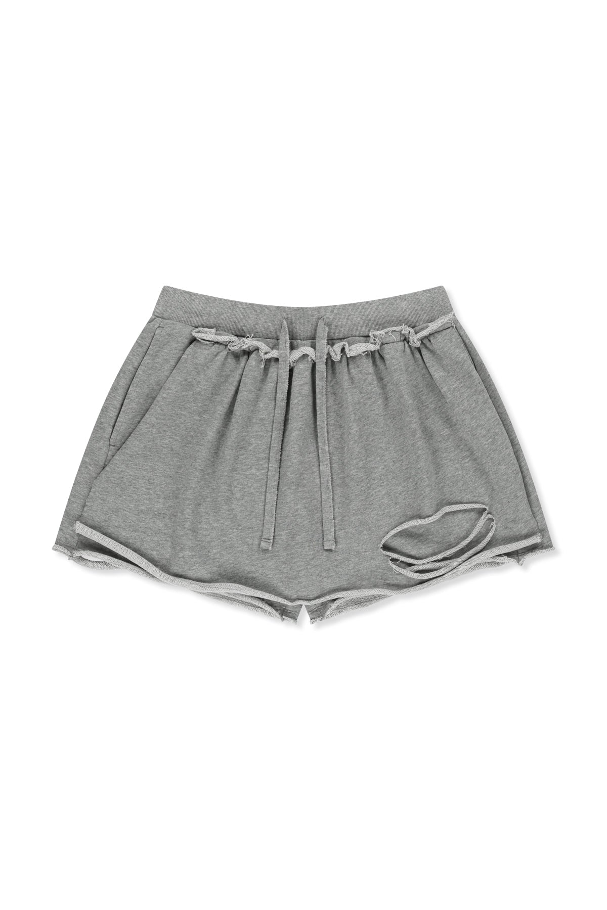 Matin Kim - Distressed Terry Skort Shorts (Grey) product image 1 | TRAB K-Fashion Australia