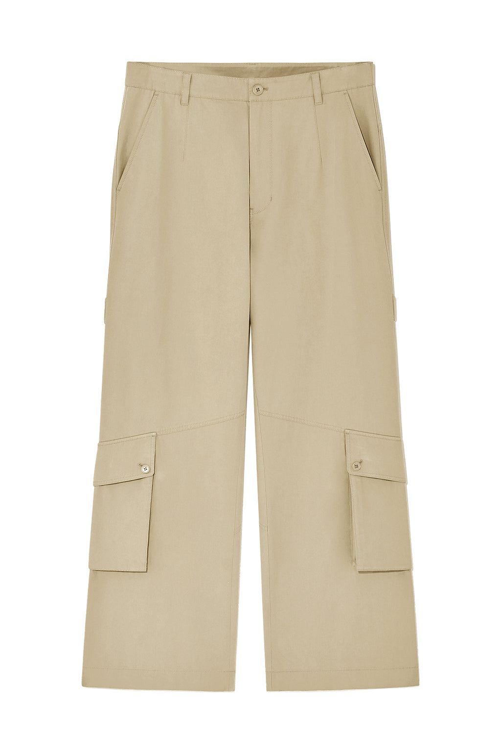 Matin Kim - Out Pocket Cotton Cargo Pants (Dark Beige) product image 1 | TRAB K-Fashion Australia