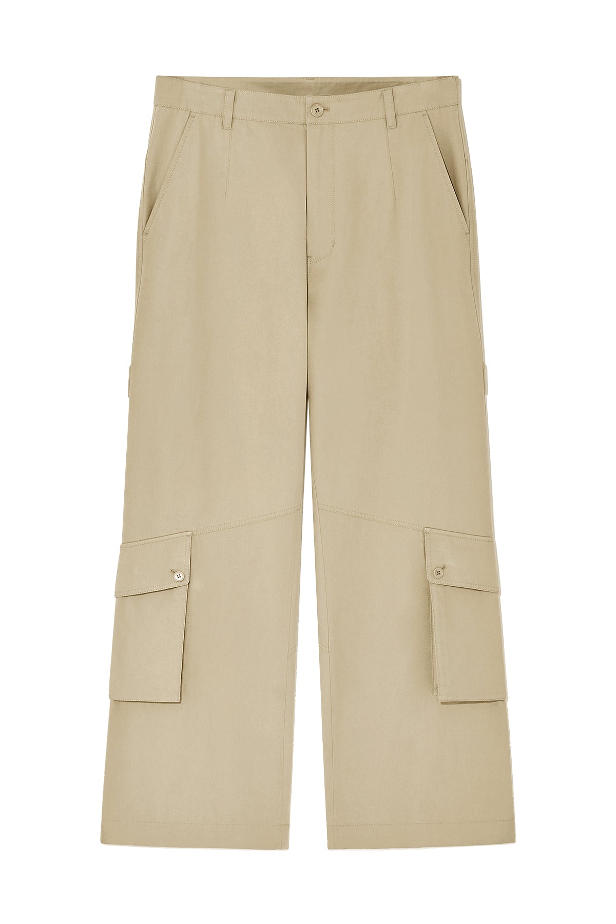 Matin Kim - Out Pocket Cotton Cargo Pants (Dark Beige) product image 1 | TRAB K-Fashion Australia