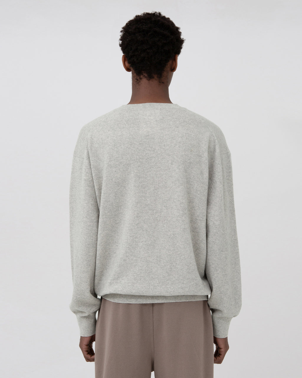 Brownyard - Extra Super Fine V Neck Knit (Light Grey) product image 2 | TRAB K-Fashion Australia