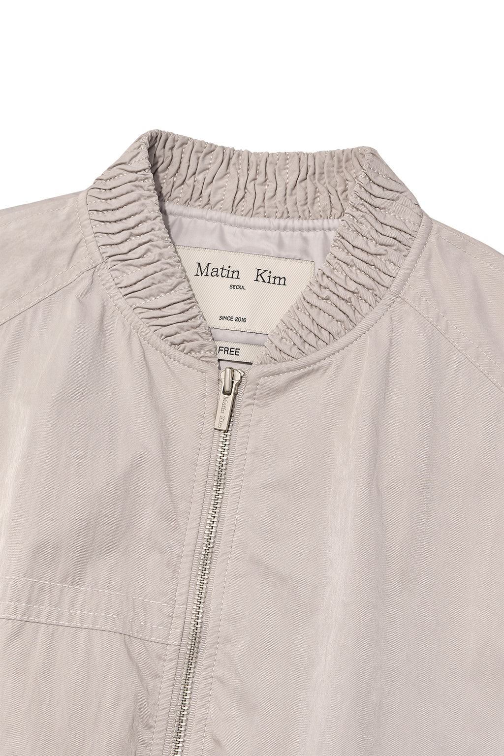 Matin Kim - Washed Volume Bomber Jumper (Light Pink) product image 3 | TRAB K-Fashion Australia