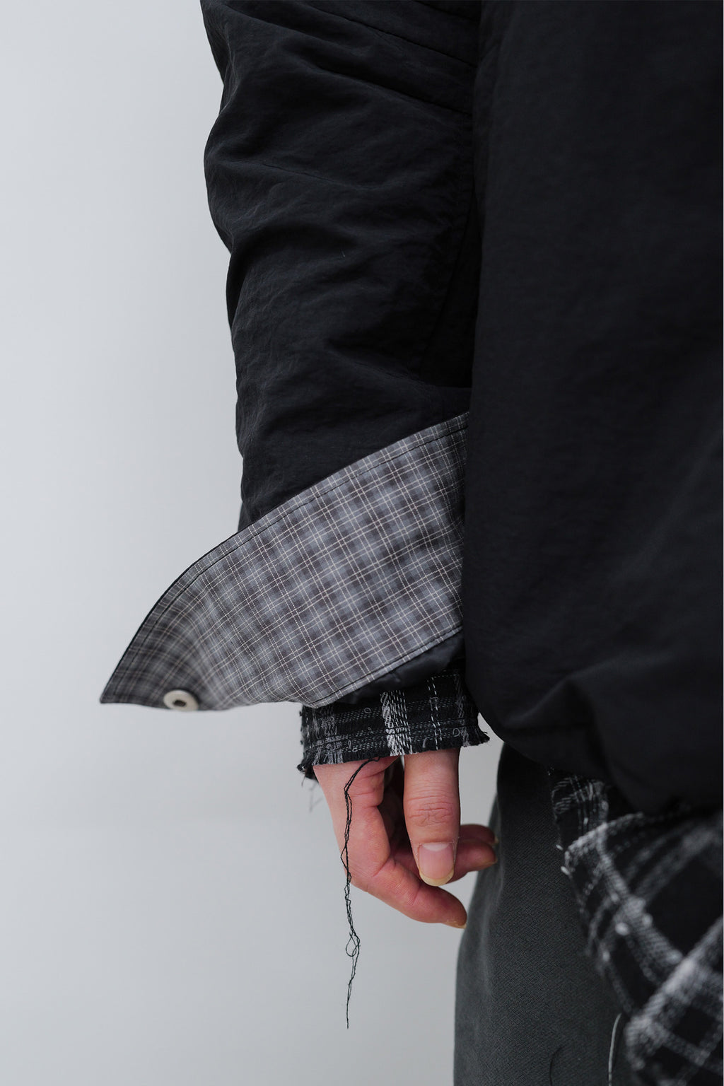 Deinet - Deinet Check Contrast Bomber Jacket (Black) product image 11 | TRAB K-Fashion Australia