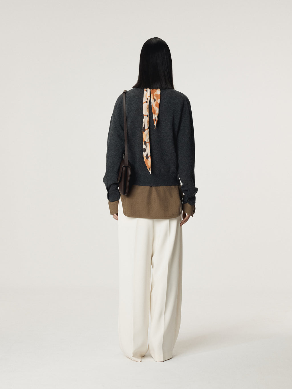 Recto - Shirt Cuffs Detail Knit Top (Charcoal Grey) product image 3 | TRAB K-Fashion Australia