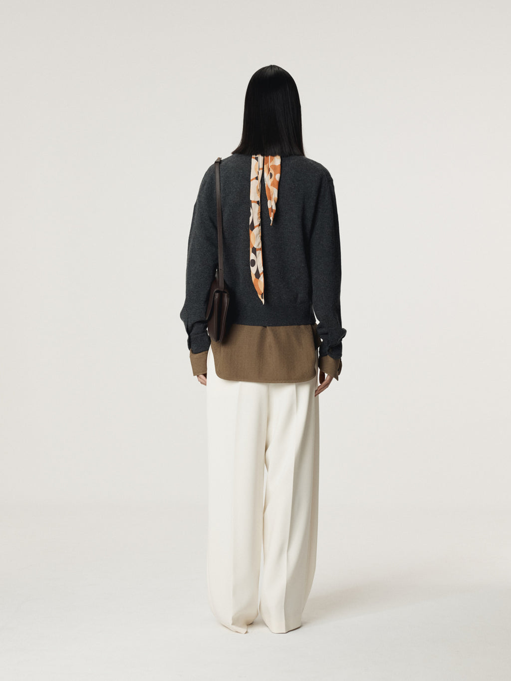 Recto - Shirt Cuffs Detail Knit Top (Charcoal Grey) product image 3 | TRAB K-Fashion Australia