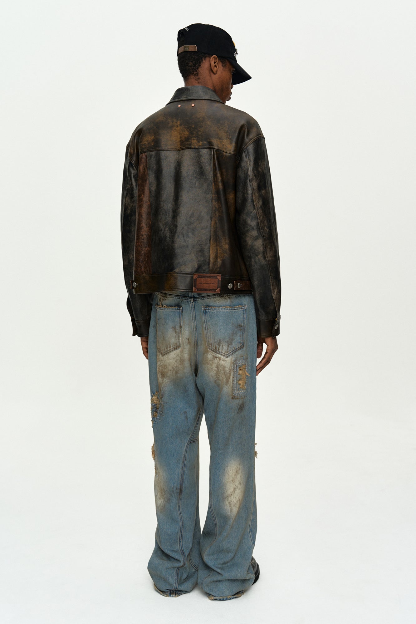Andersson Bell - Unisex Destroyed Wide-Leg Jeans (Blue) product image 10 | TRAB K-Fashion Australia