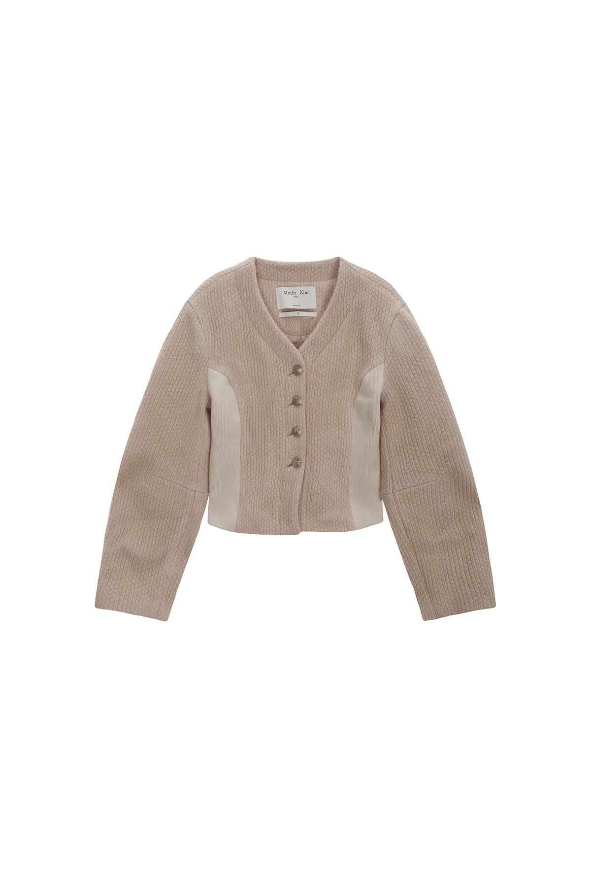 Matin Kim - Soft Volume Cardigan Jacket (Beige) product image 1 | TRAB K-Fashion Australia