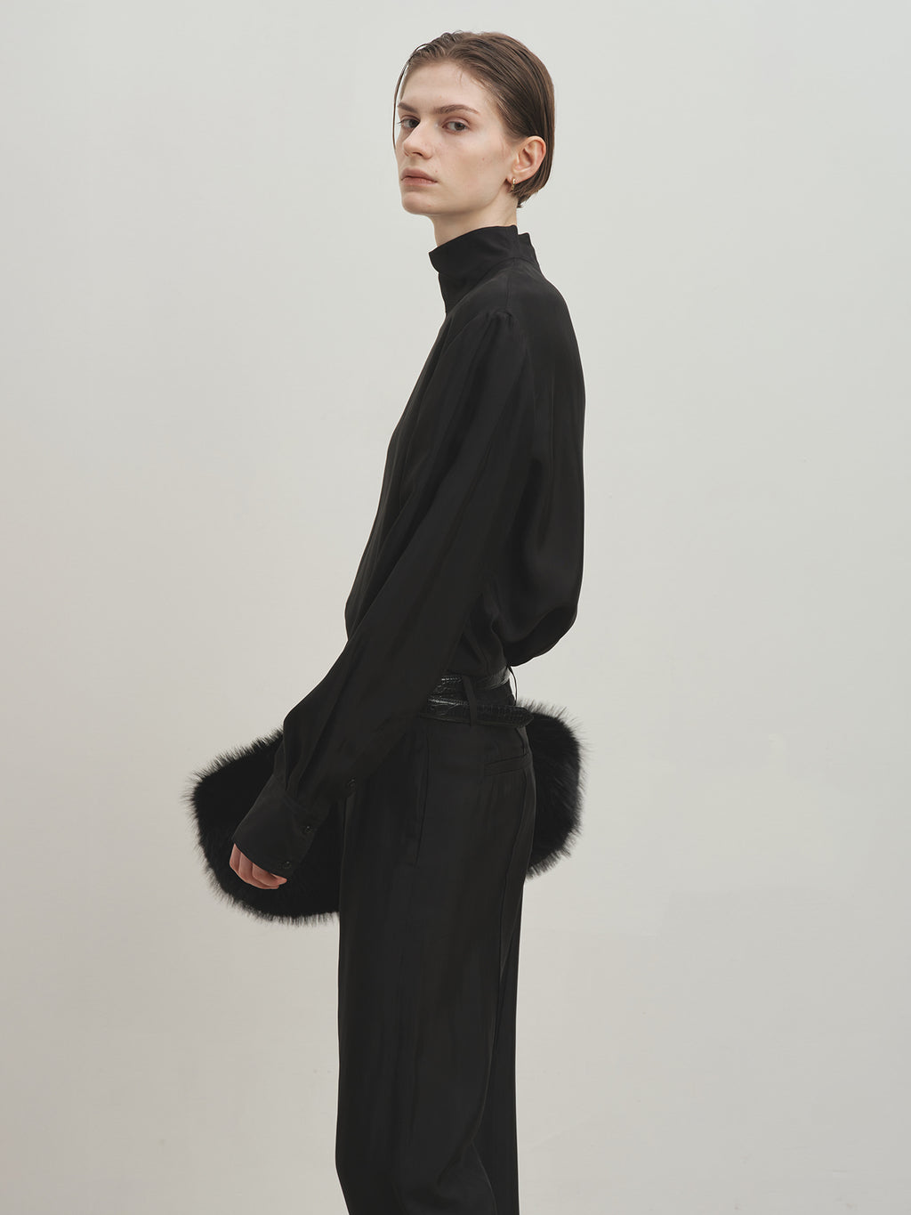 Tonywack - Liquid Flared Tailored Trousers (Black) product image 4 | TRAB K-Fashion Australia