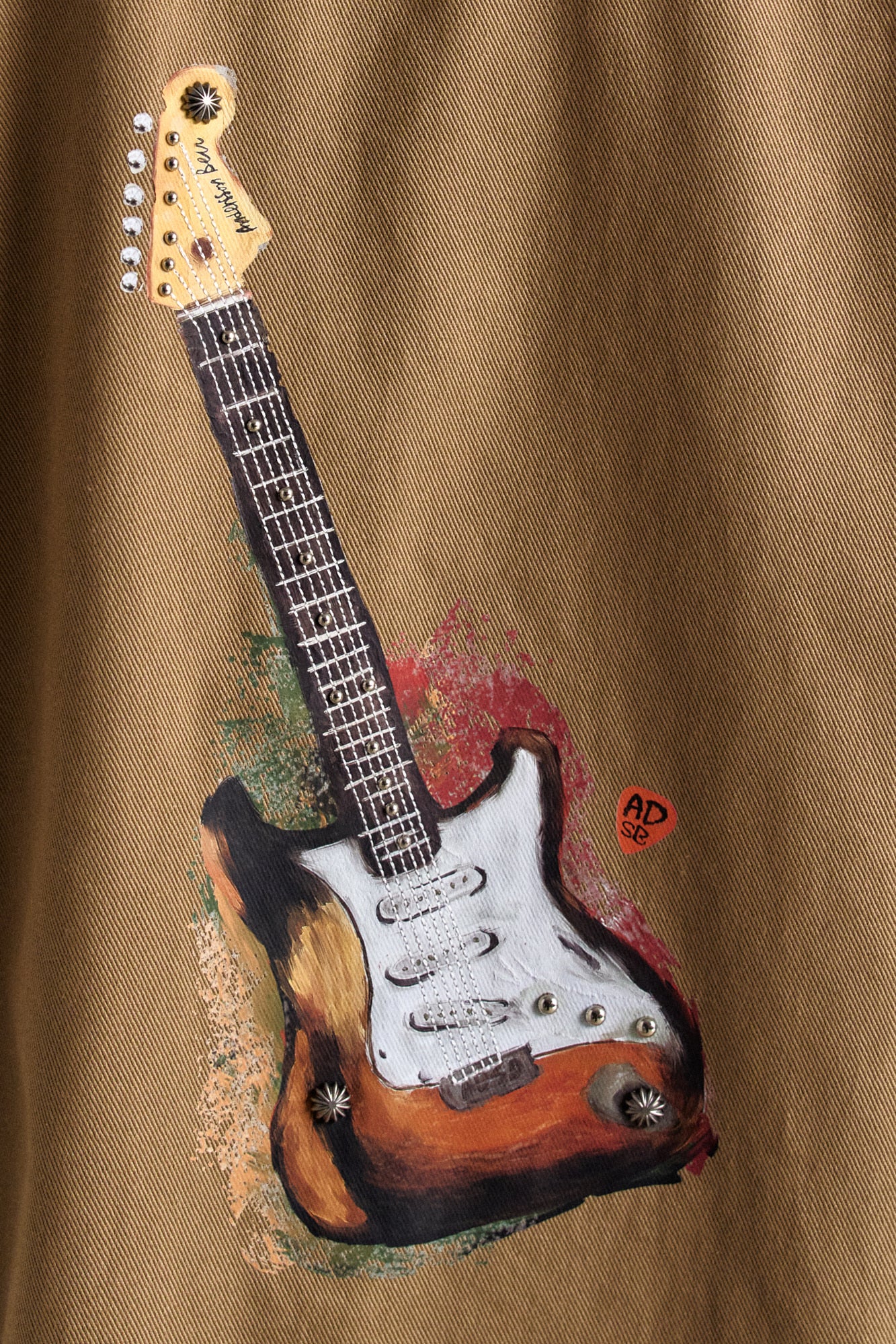 Andersson Bell - Guitar Printed Cotton Jacket (Tan) product image 6 | TRAB K-Fashion Australia