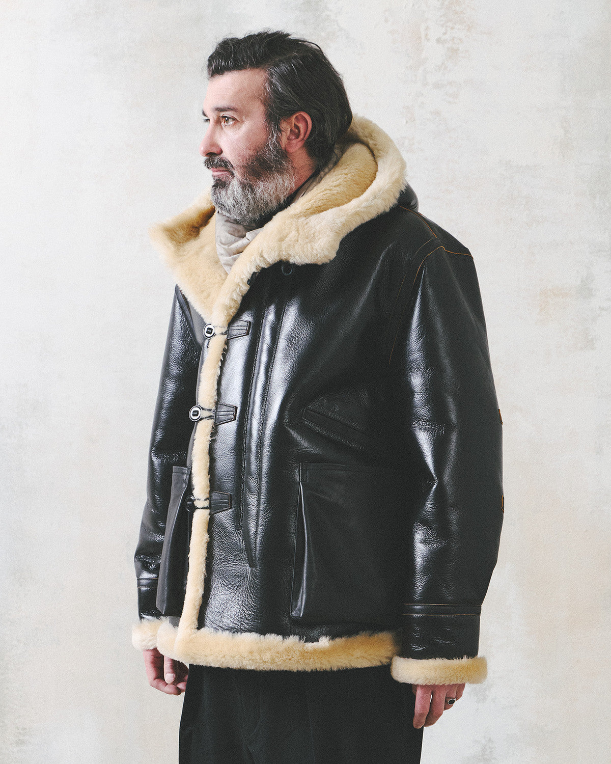 Eastlogue - Navigator Hoodie Mouton Parka (Black) product image 4 | TRAB K-Fashion Australia