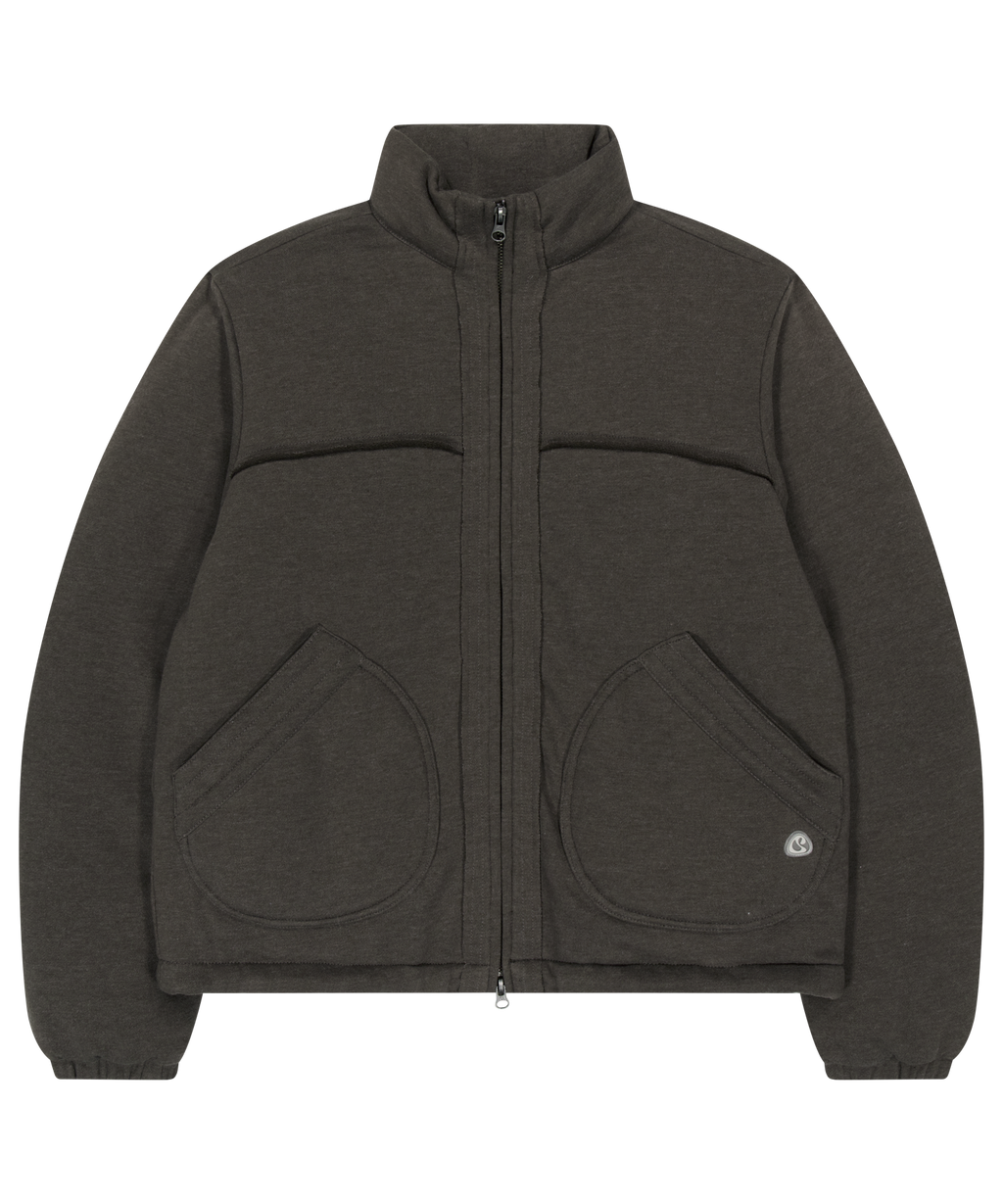 Coyseio - Cozy Sweat Down Jacket (Melange Brown) product image 1 | TRAB K-Fashion Australia