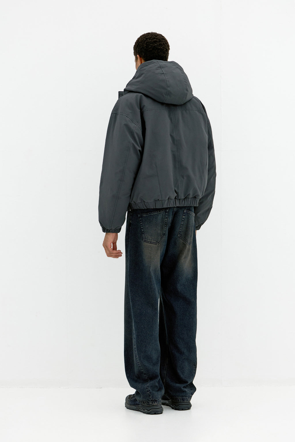 Coor - Button Duck Down Flight Bomber (Charcoal) product image 4 | TRAB K-Fashion Australia