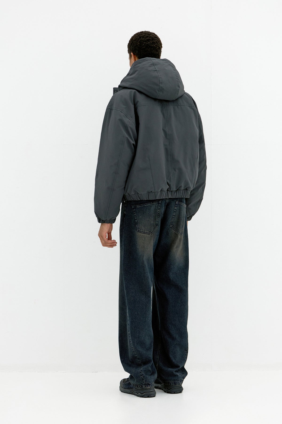 Coor - Button Duck Down Flight Bomber (Charcoal) product image 4 | TRAB K-Fashion Australia