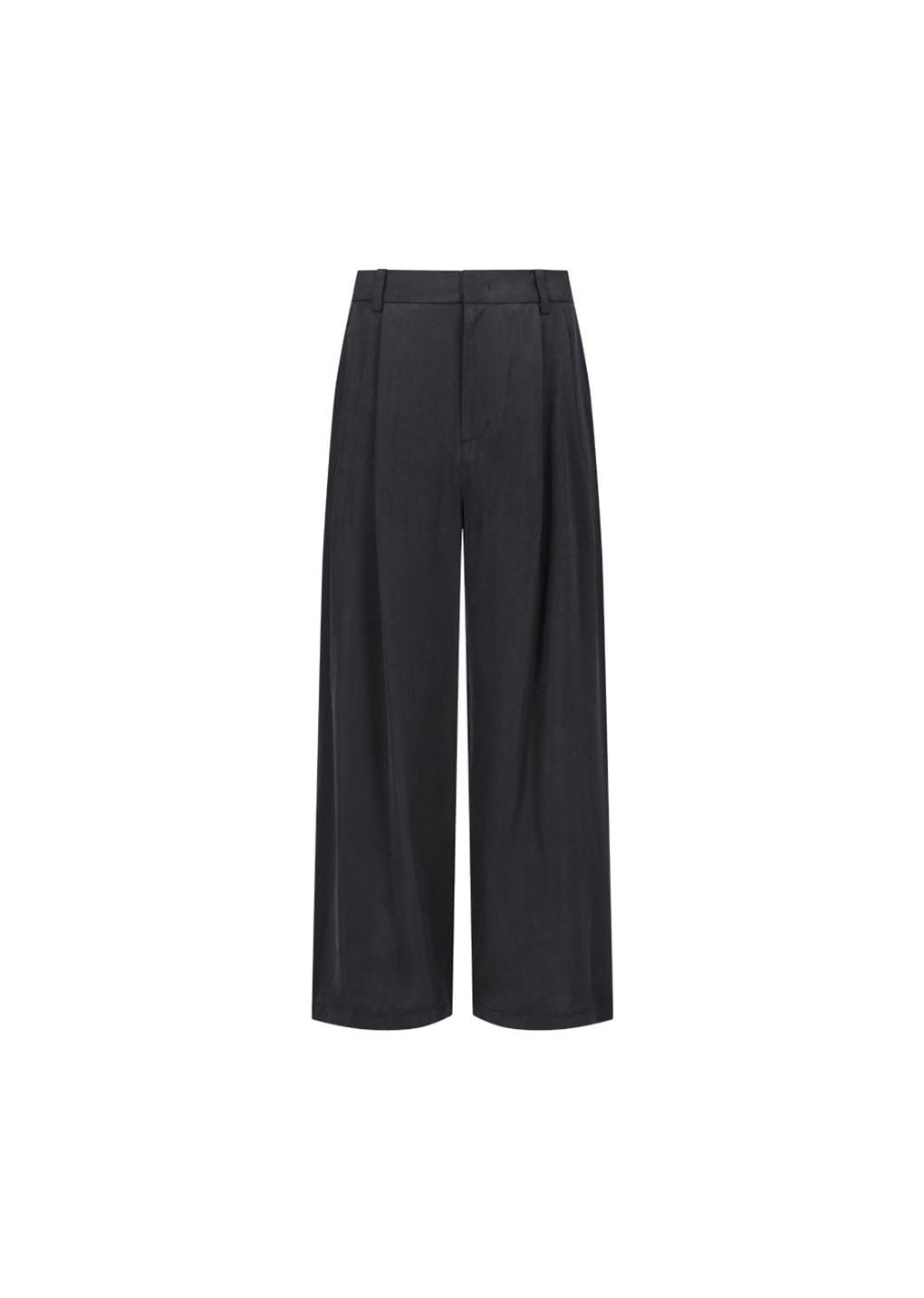 Amomento - Men's Cupro Two Tuck Wide Pants (Black) product image 5 | TRAB K-Fashion Australia