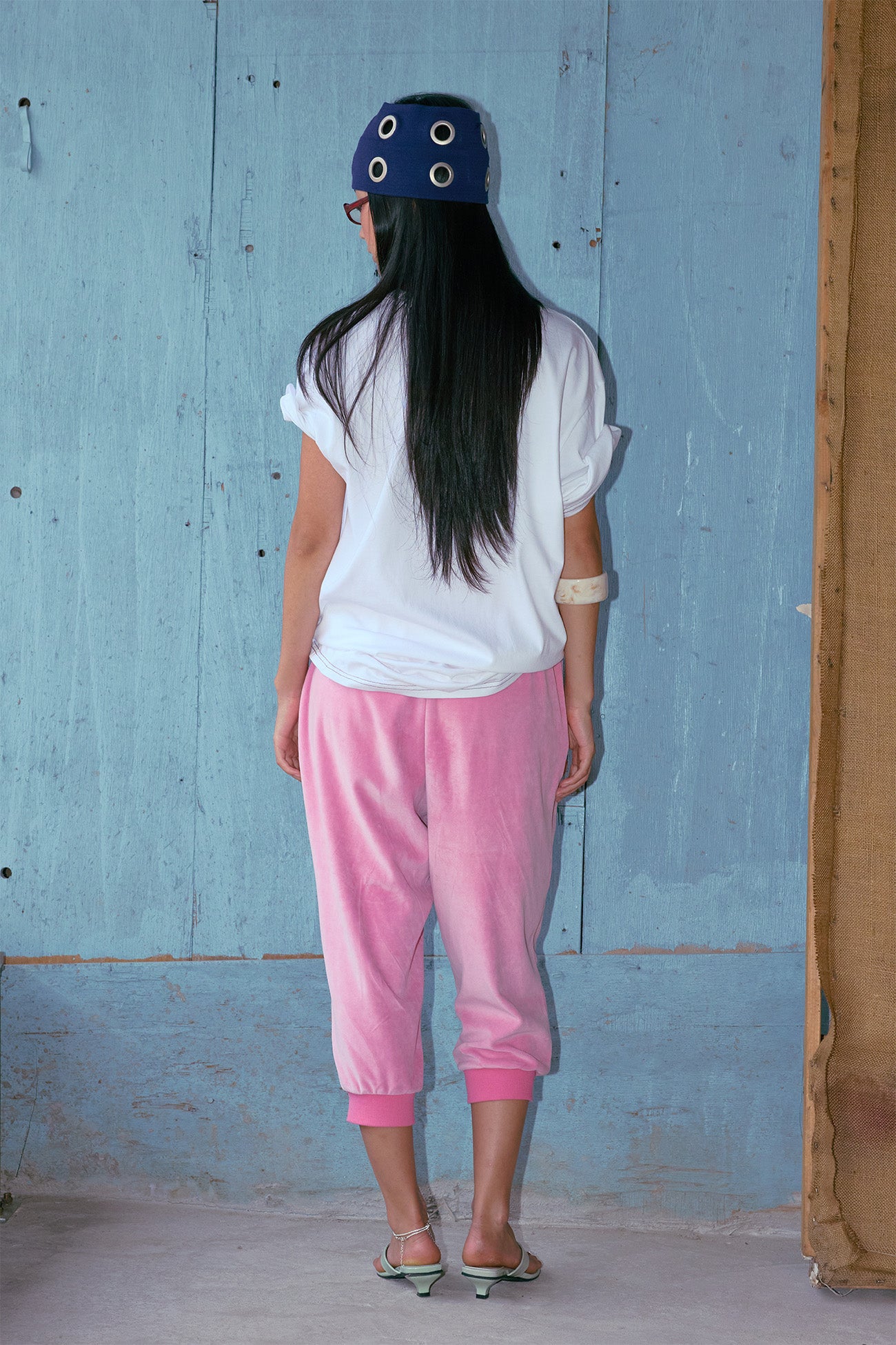 Deinet - Rose Typo Capri Jogger Pants (Pink) product image 3 | TRAB K-Fashion Australia