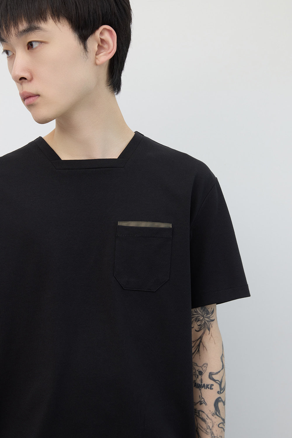 Hatchingroom - Square Neck Tee (Black) product image 9 | TRAB K-Fashion Australia