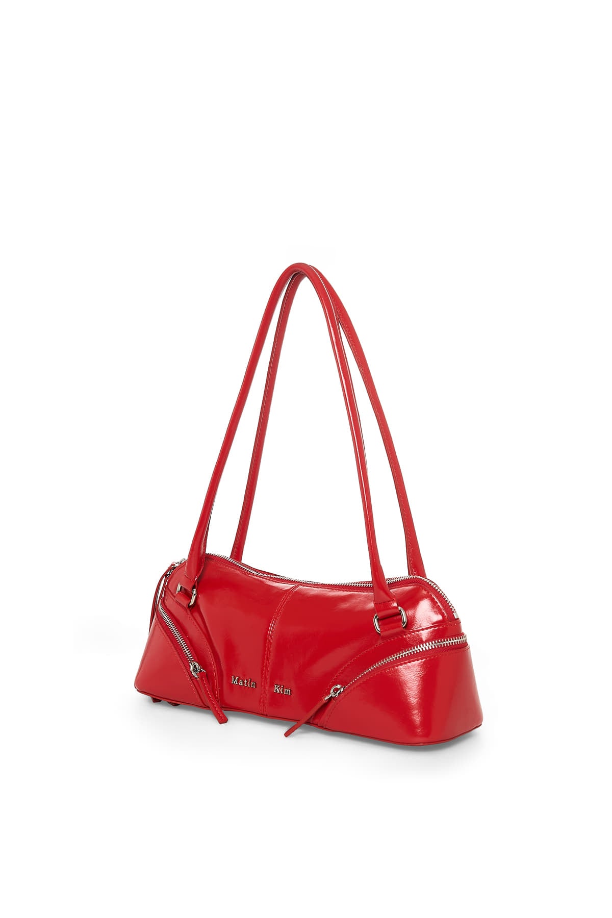 Matin Kim - Curve Zip Baguette Bag (Red) product image 2 | TRAB K-Fashion Australia