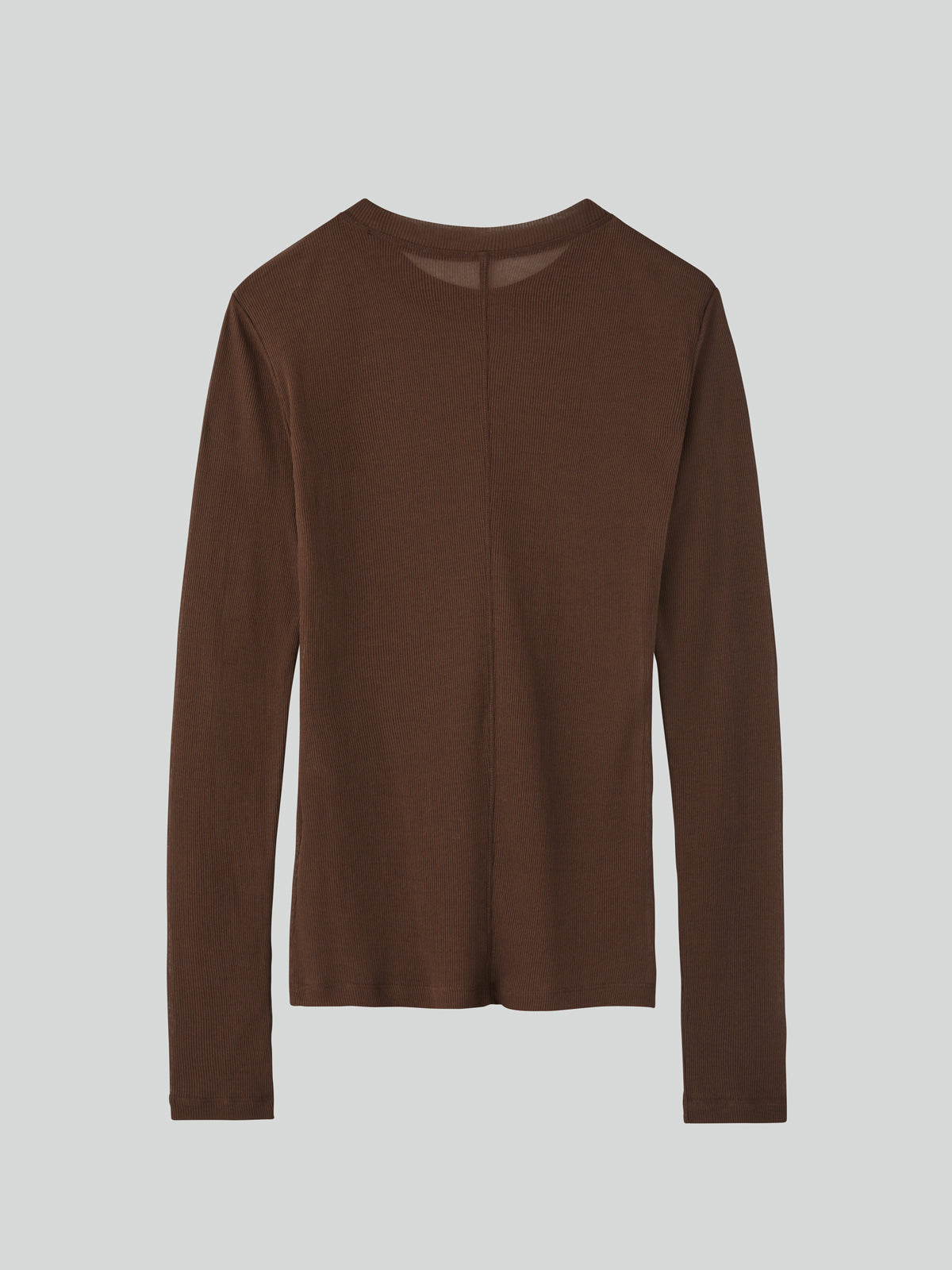 Recto - Sheer Jersey Long Sleeve Top (Red Brown) product image 4 | TRAB K-Fashion Australia