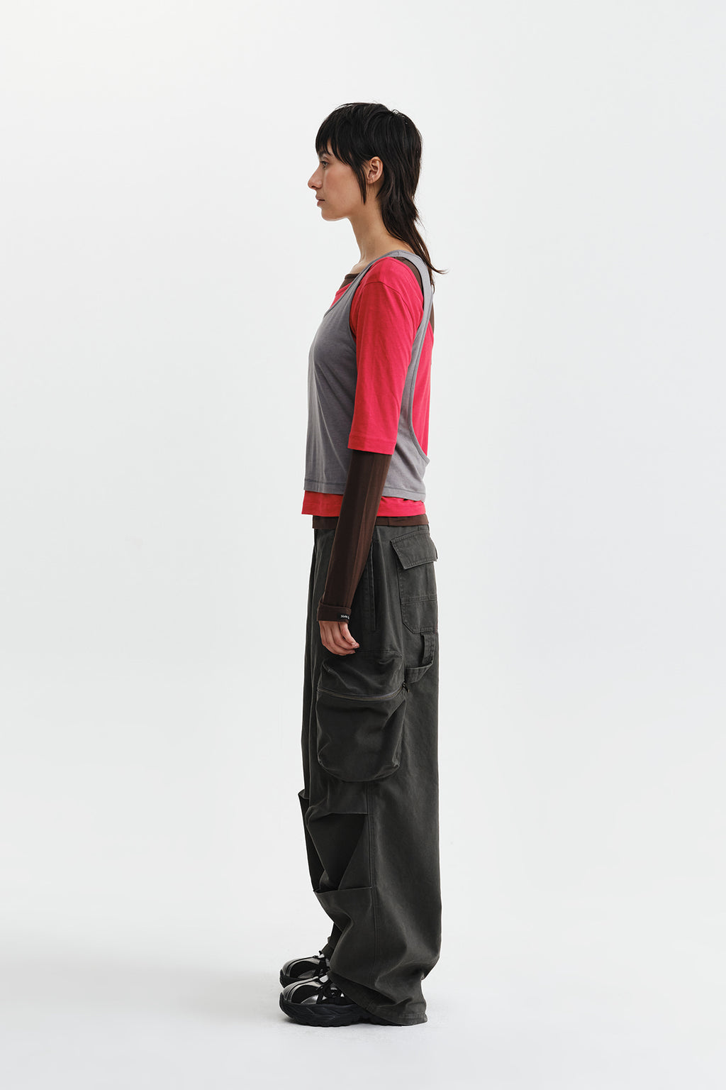 Matin Kim - Triple Layered Multi Way Top (Red) product image 11 | TRAB K-Fashion Australia