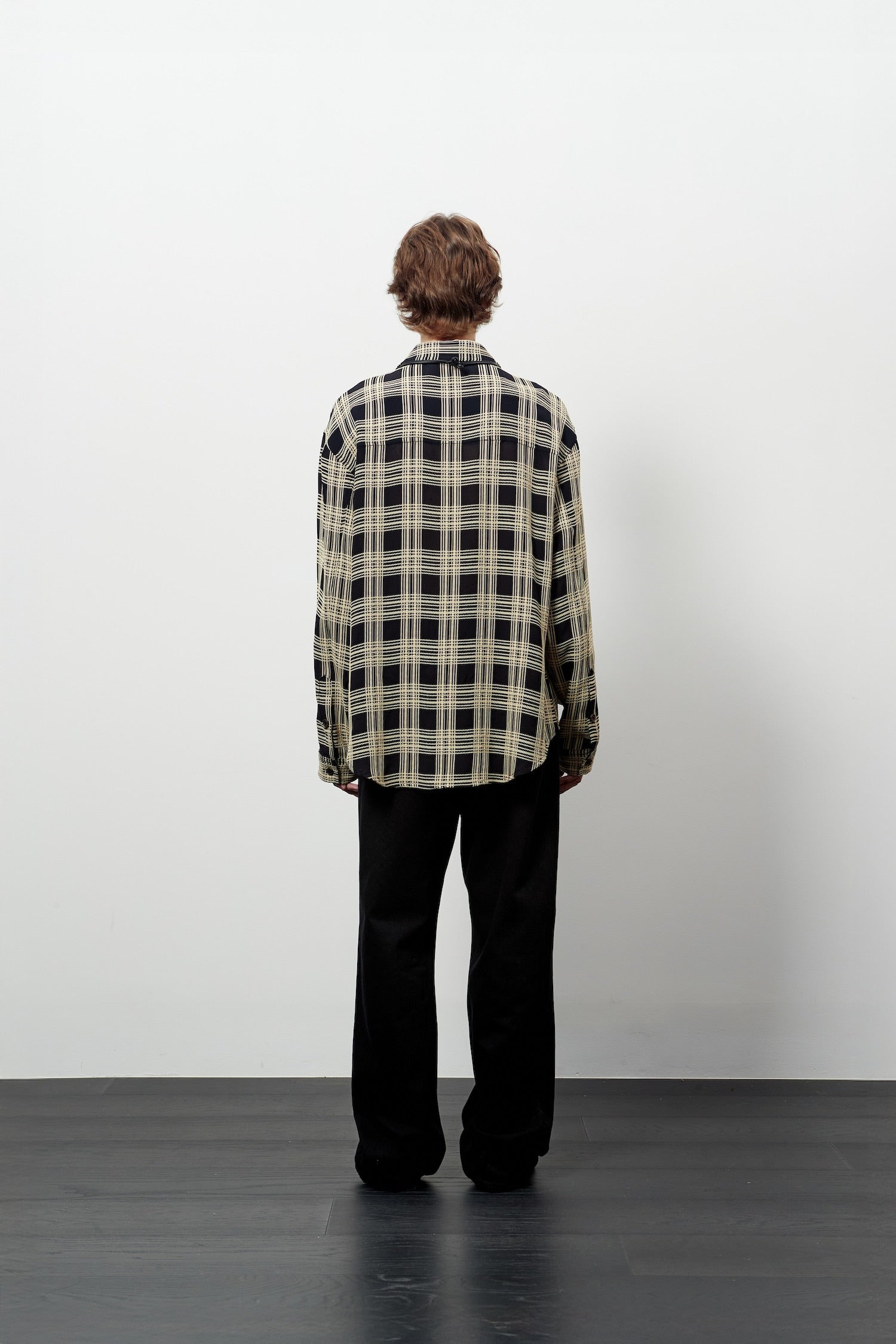 Stu - Weaved Check Shirt (Black) product image 4 | TRAB K-Fashion Australia
