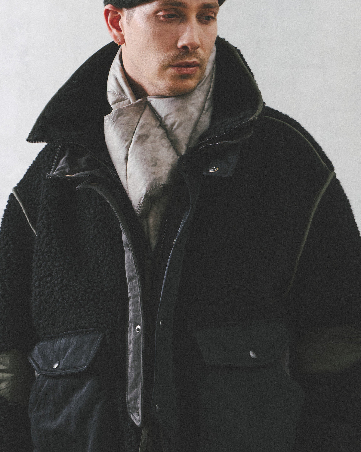 Eastlogue - Alpine Layered Fleece Jumper (Black) product image 3 | TRAB K-Fashion Australia