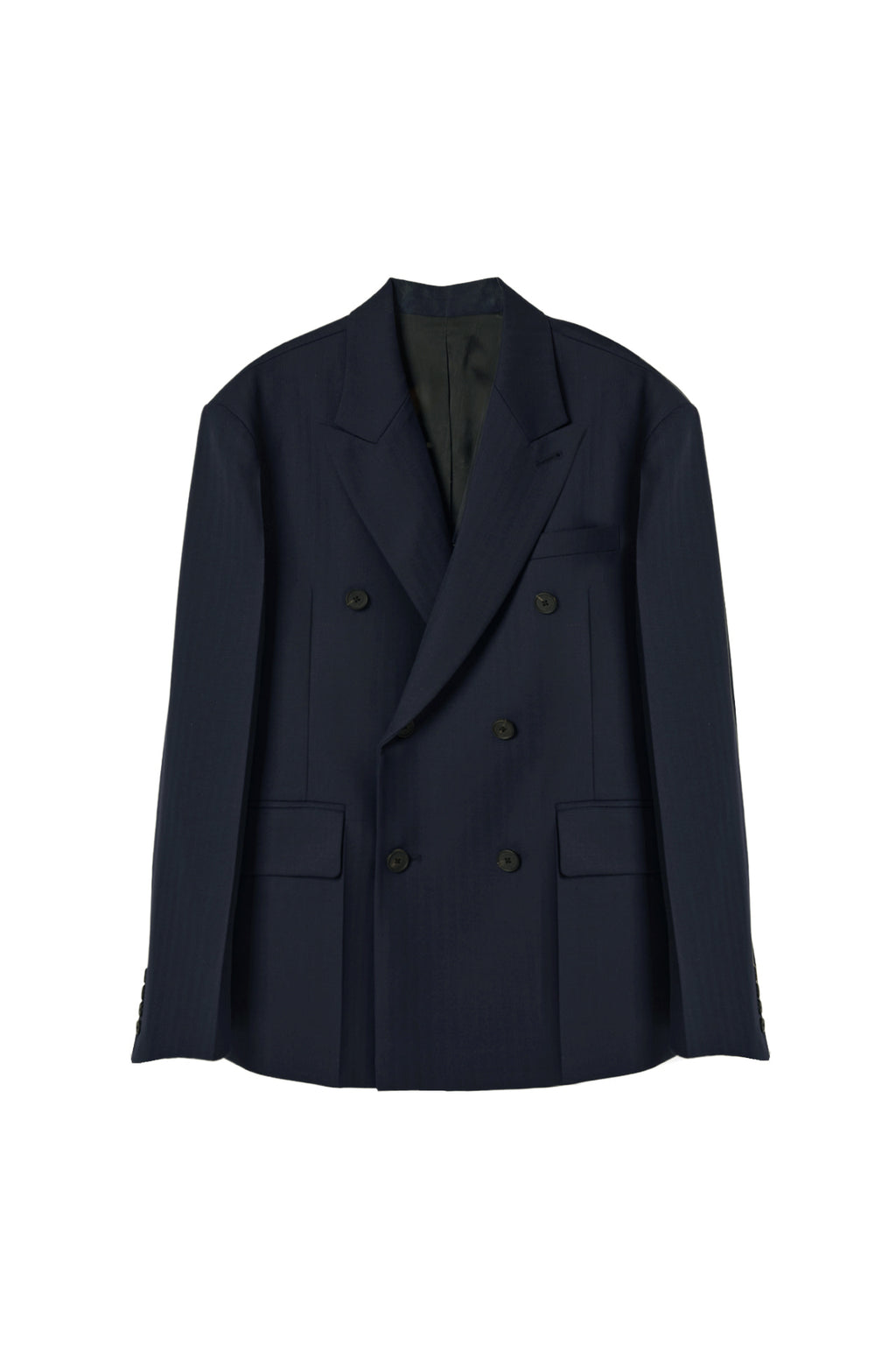STU - Herringbone Double Breasted Blazer (Navy) product image 18 | TRAB K-Fashion Australia