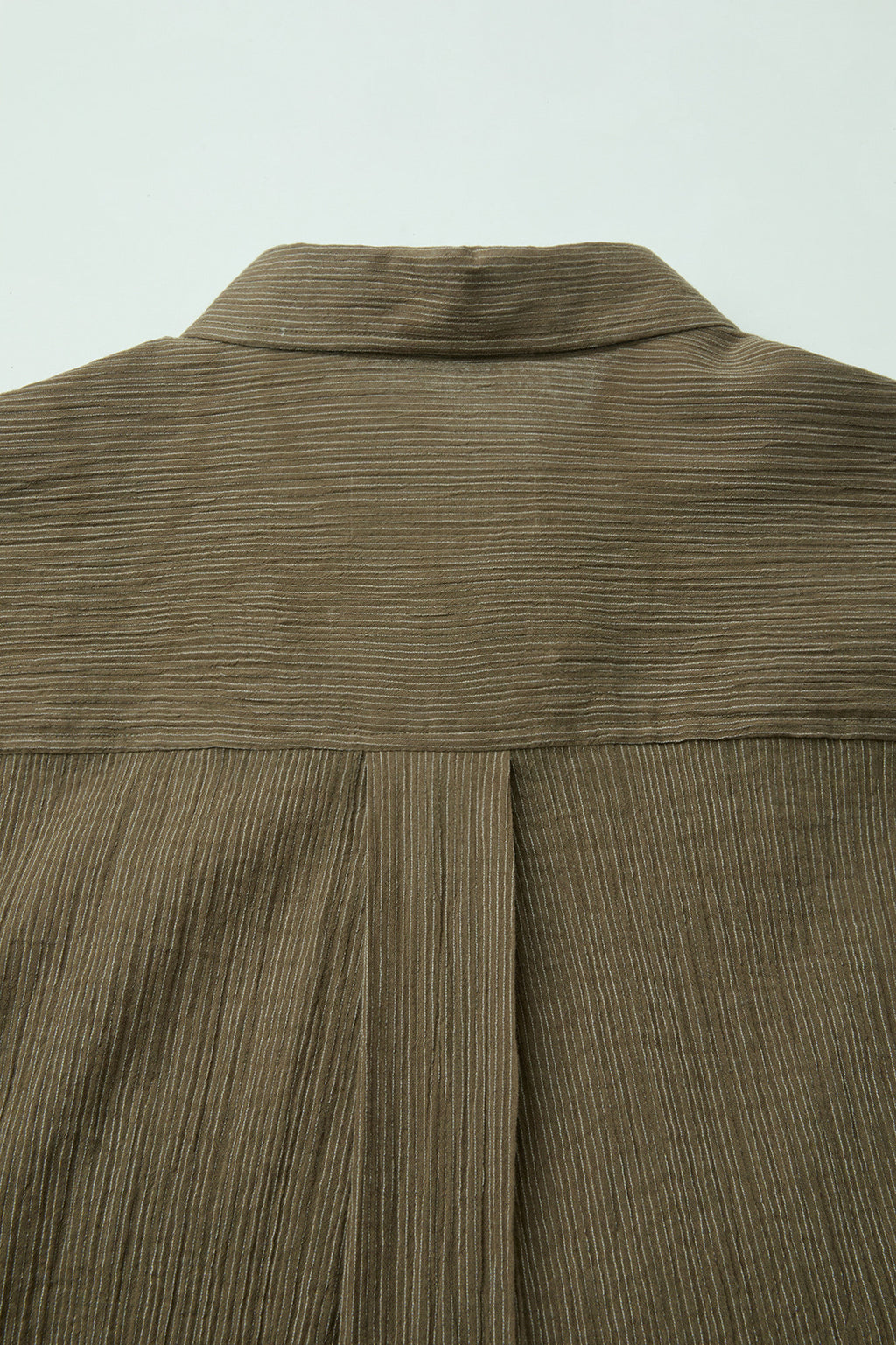 Coor - Stripe See-Through Cotton Shirt (Brown) product image 6 | TRAB K-Fashion Australia