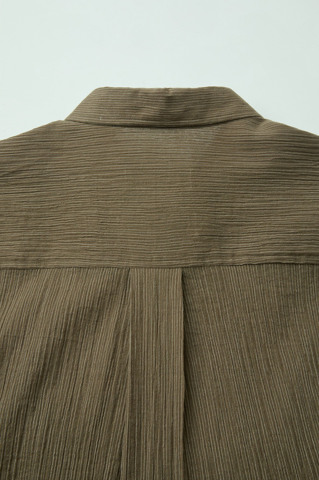 Coor - Stripe See-Through Cotton Shirt (Brown) product image 6 | TRAB K-Fashion Australia