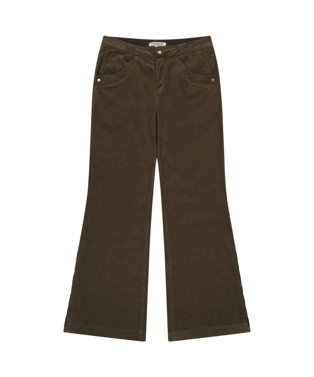 Coyseio - Leaf Cut Corduroy Pants (Brown) product image 1 | TRAB K-Fashion Australia