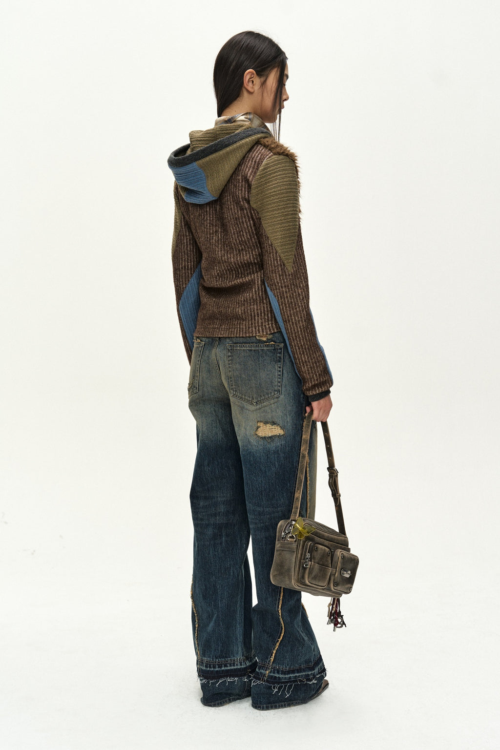 Andersson Bell - Layered Wide Jeans (blue) (Blue) product image 4 | TRAB K-Fashion Australia
