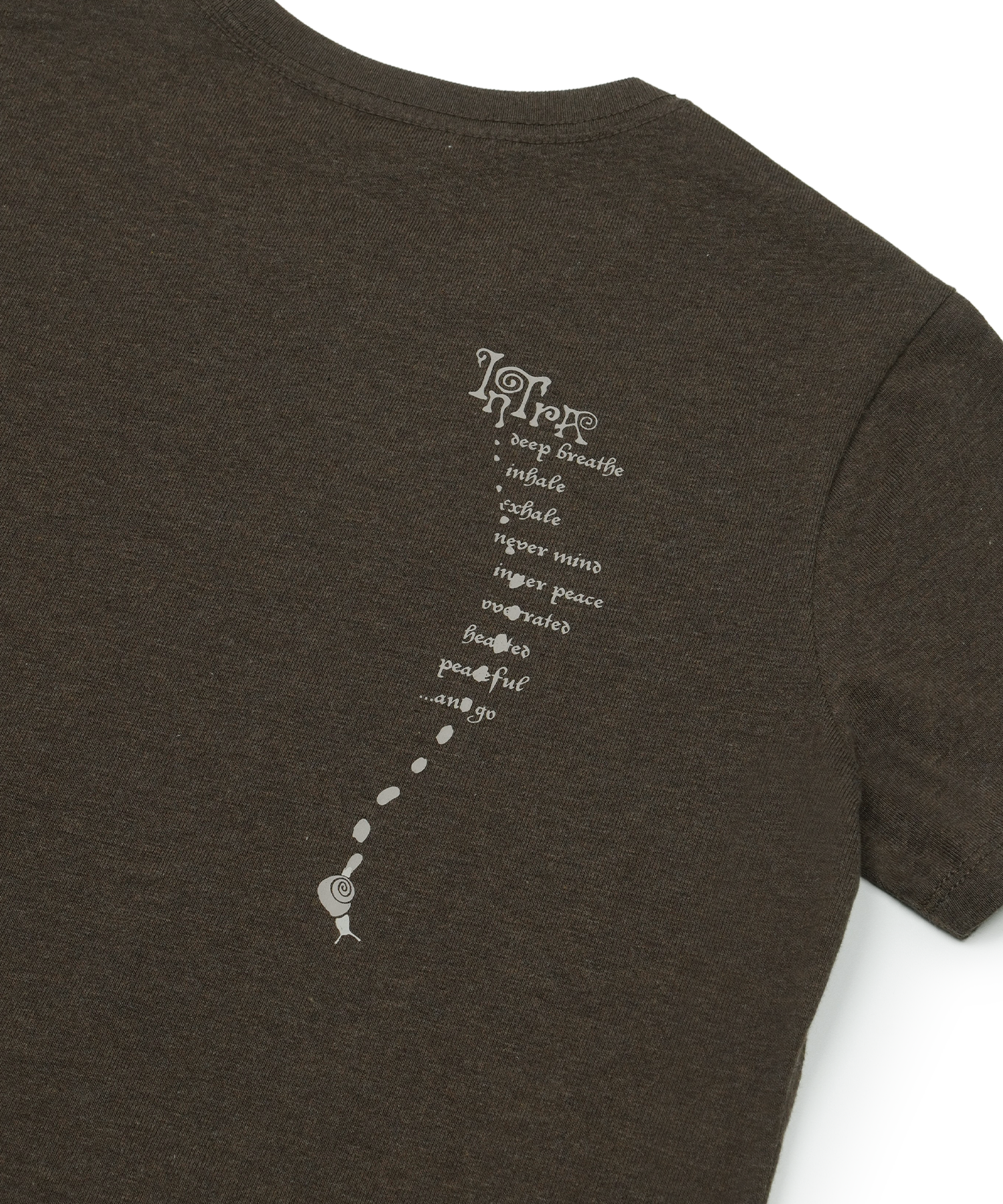 San San Gear - Snail T-Shirt_0 (Melange Brown) product image 4 | TRAB K-Fashion Australia