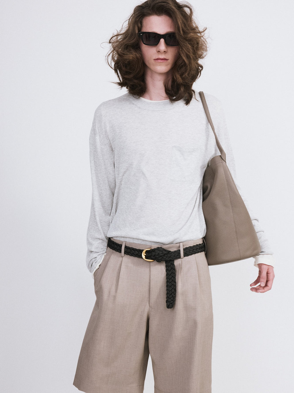 Recto - Loose Fit Knit Top (Light Grey) product image 1 | TRAB K-Fashion Australia