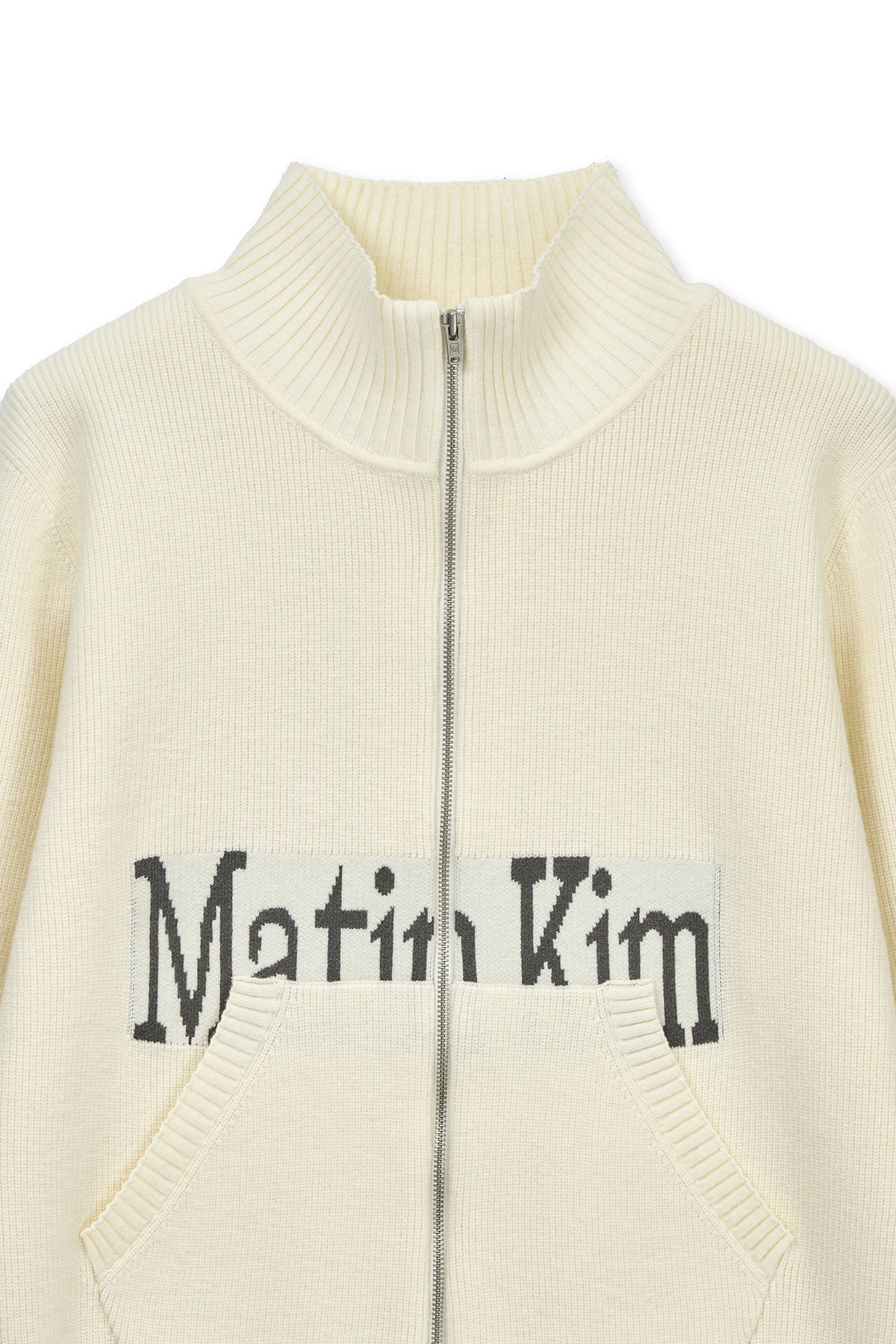 Matin Kim - Matin Spell Point Knit Zip Up (Ivory) product image 3 | TRAB K-Fashion Australia