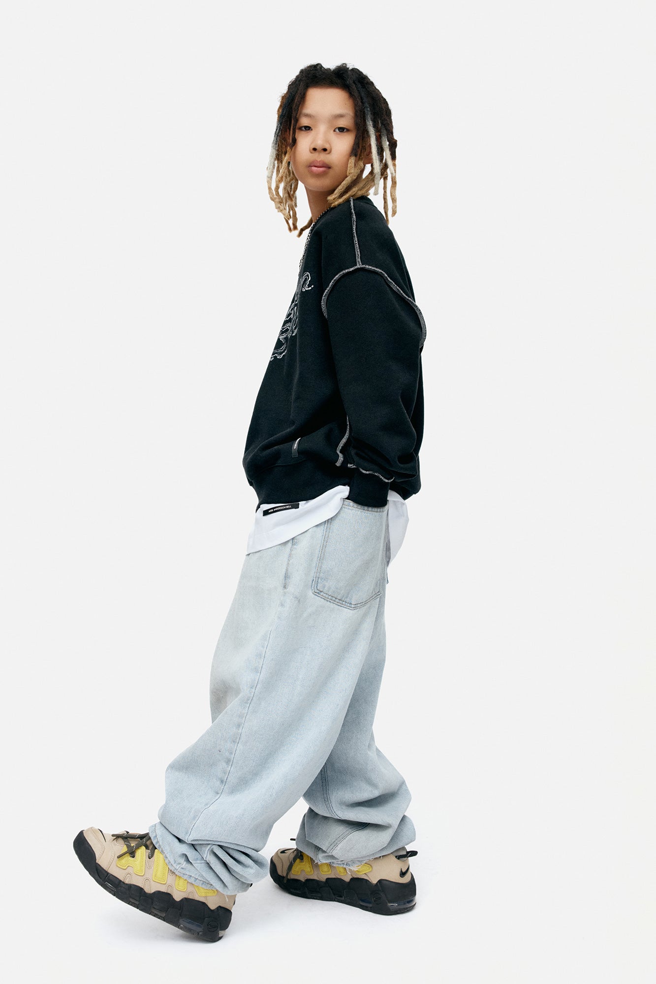 Andersson Bell - Unisex Liquid Logo Sweatshirt (Black) product image 4 | TRAB K-Fashion Australia