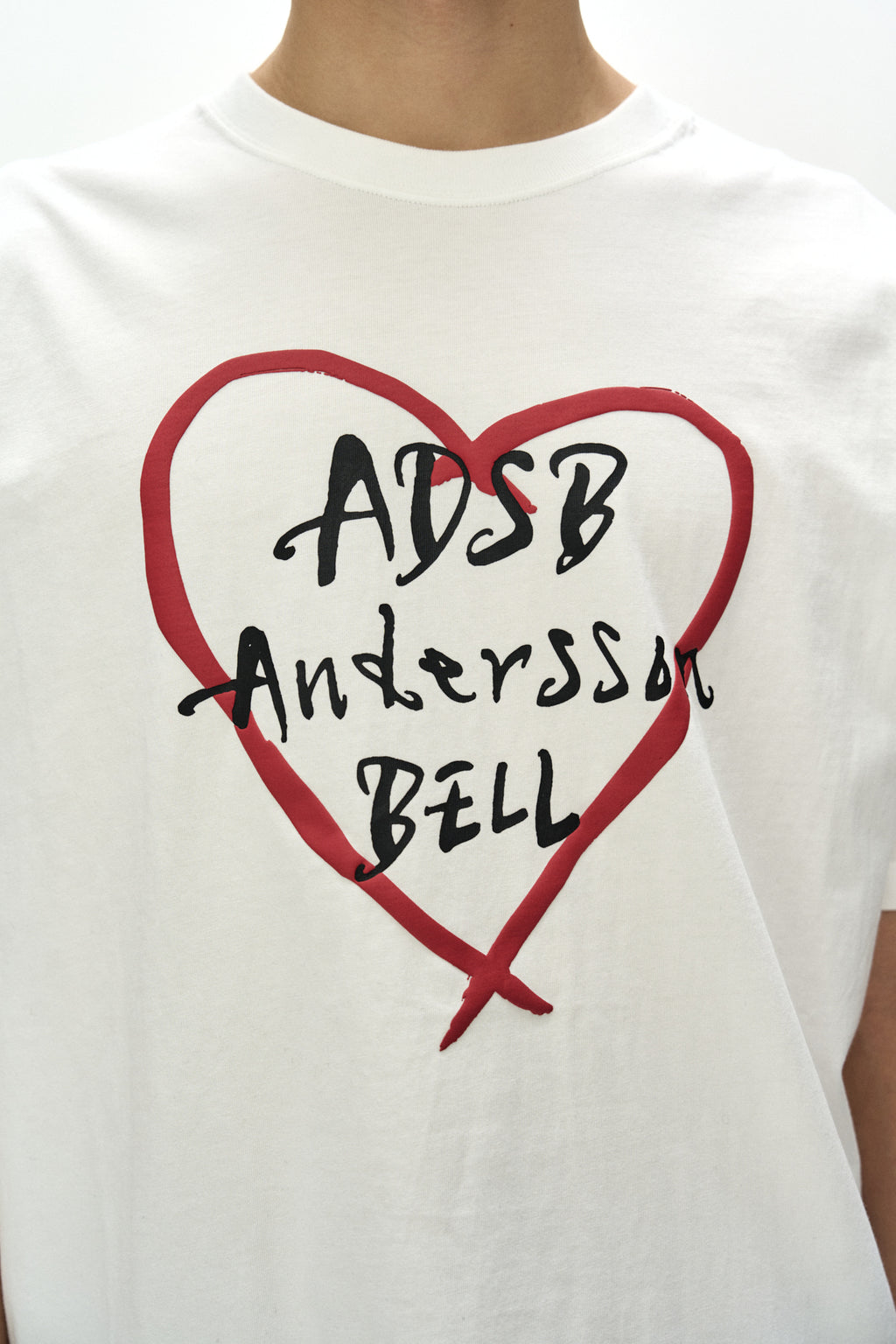 Andersson Bell - Unisex Heart Kelly Logo T-Shirts (White) product image 4 | TRAB K-Fashion Australia