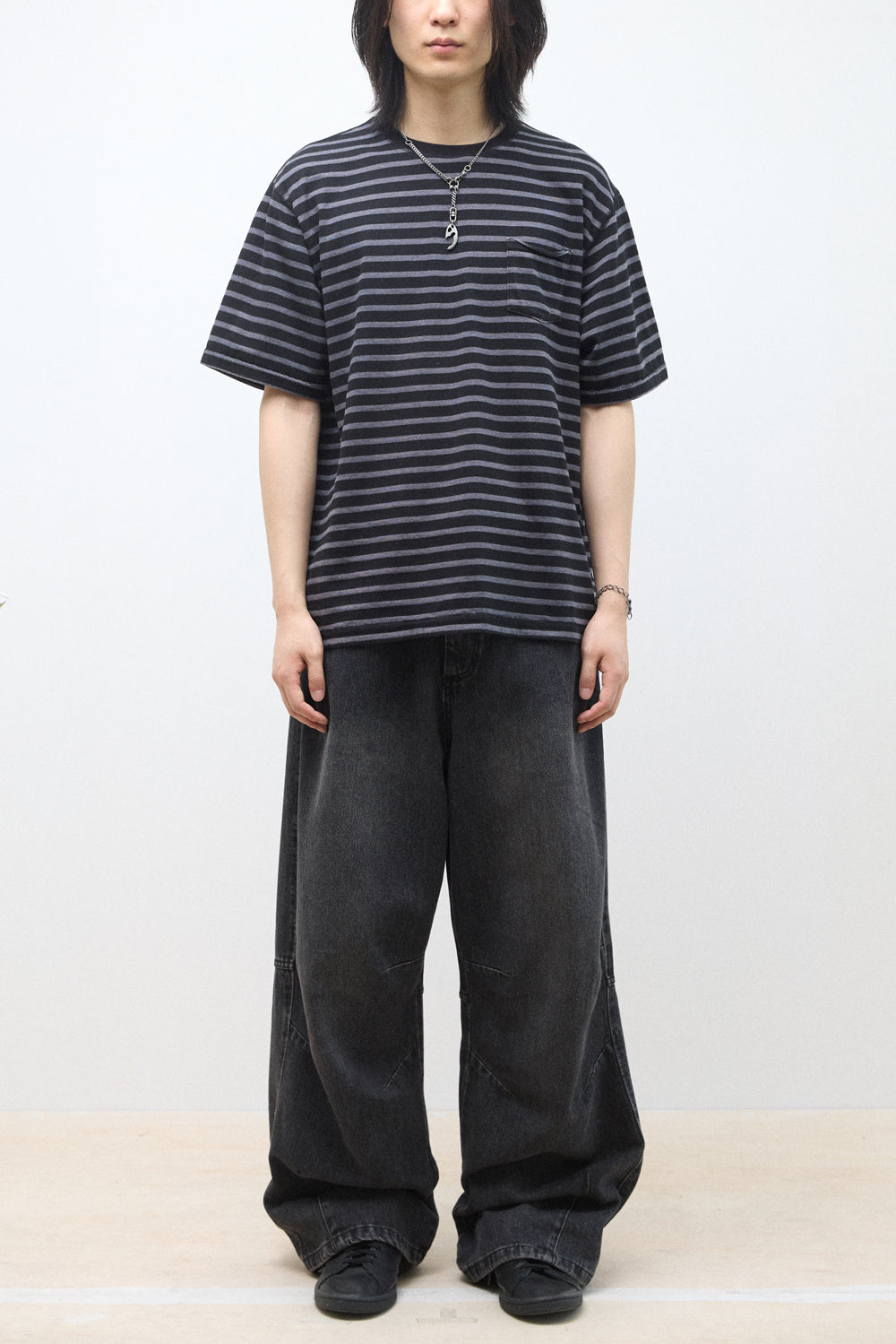 Hatchingroom - VTG Bold Stripe Pocket Tee (Black) product image 7 | TRAB K-Fashion Australia