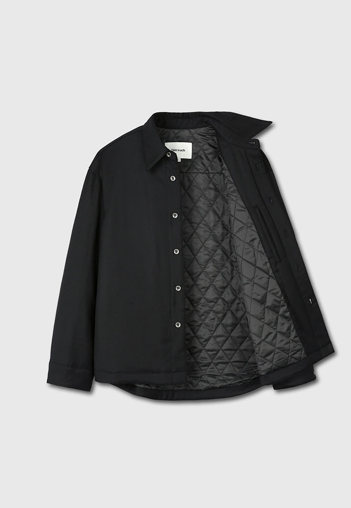 Tonywack - Hard Twist Wool Padded Shirt Jacket (Black) product image 8 | TRAB K-Fashion Australia