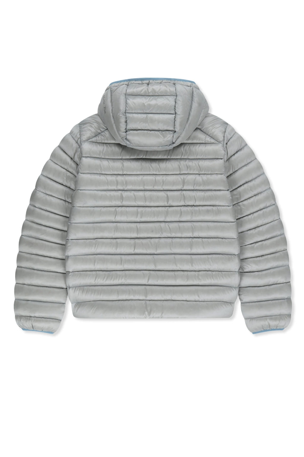 Matin Kim - Contrast Trim Light Down Hoody Jumper (Light Grey) product image 2 | TRAB K-Fashion Australia