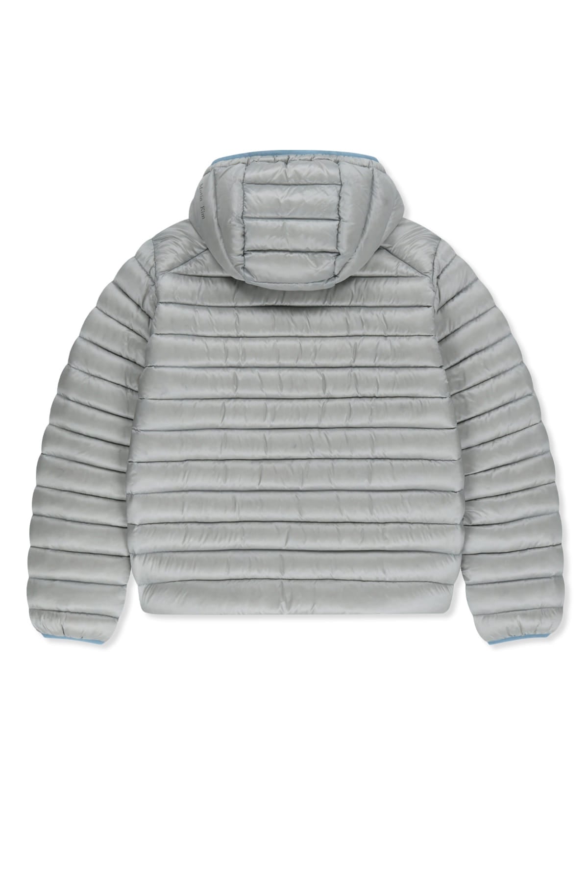 Matin Kim - Contrast Trim Light Down Hoody Jumper (Light Grey) product image 2 | TRAB K-Fashion Australia