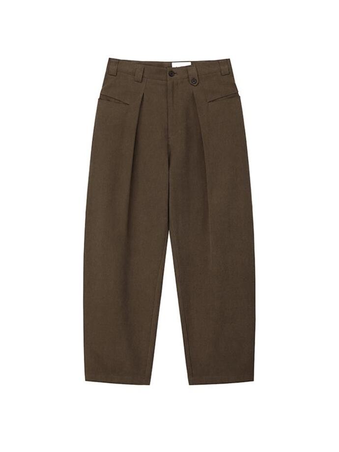 Art if acts - Pocket On Tuck Pants (Brown) product image 5 | TRAB K-Fashion Australia